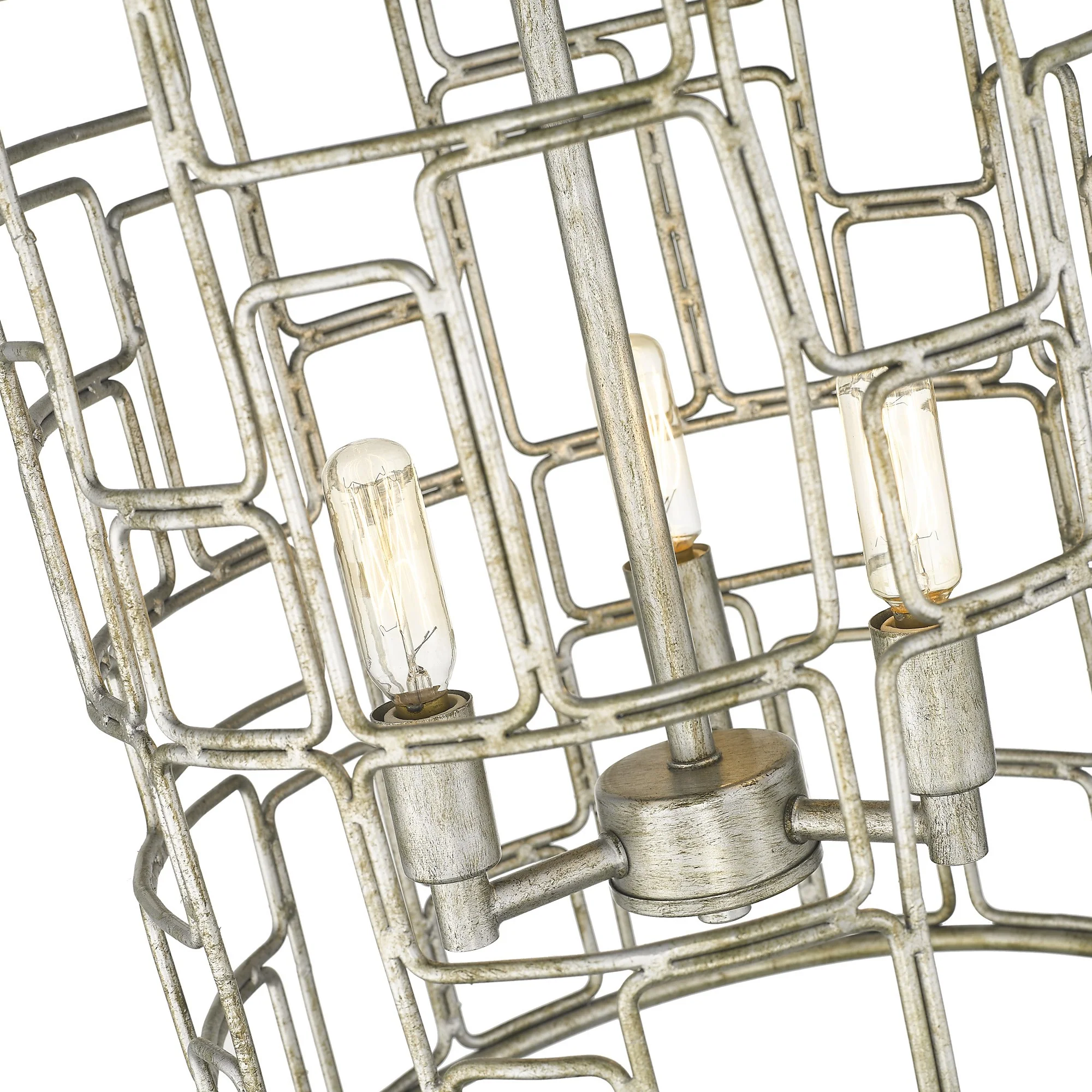 Amoret 3-Light Antique Silver Convertible Pendant By Homeroots - Image 6