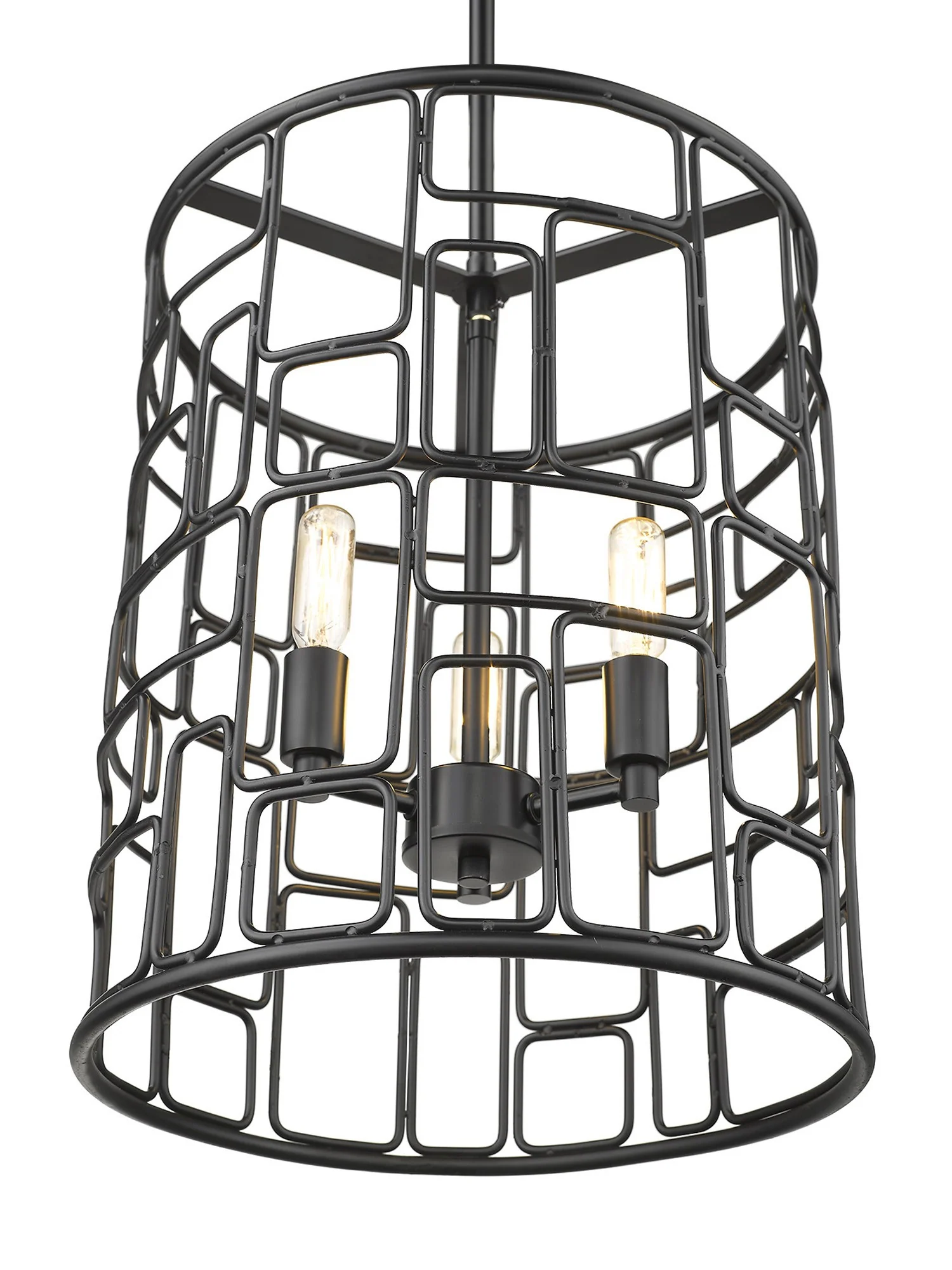 Amoret 3-Light Matte Black Convertible Pendant By Homeroots - Image 5