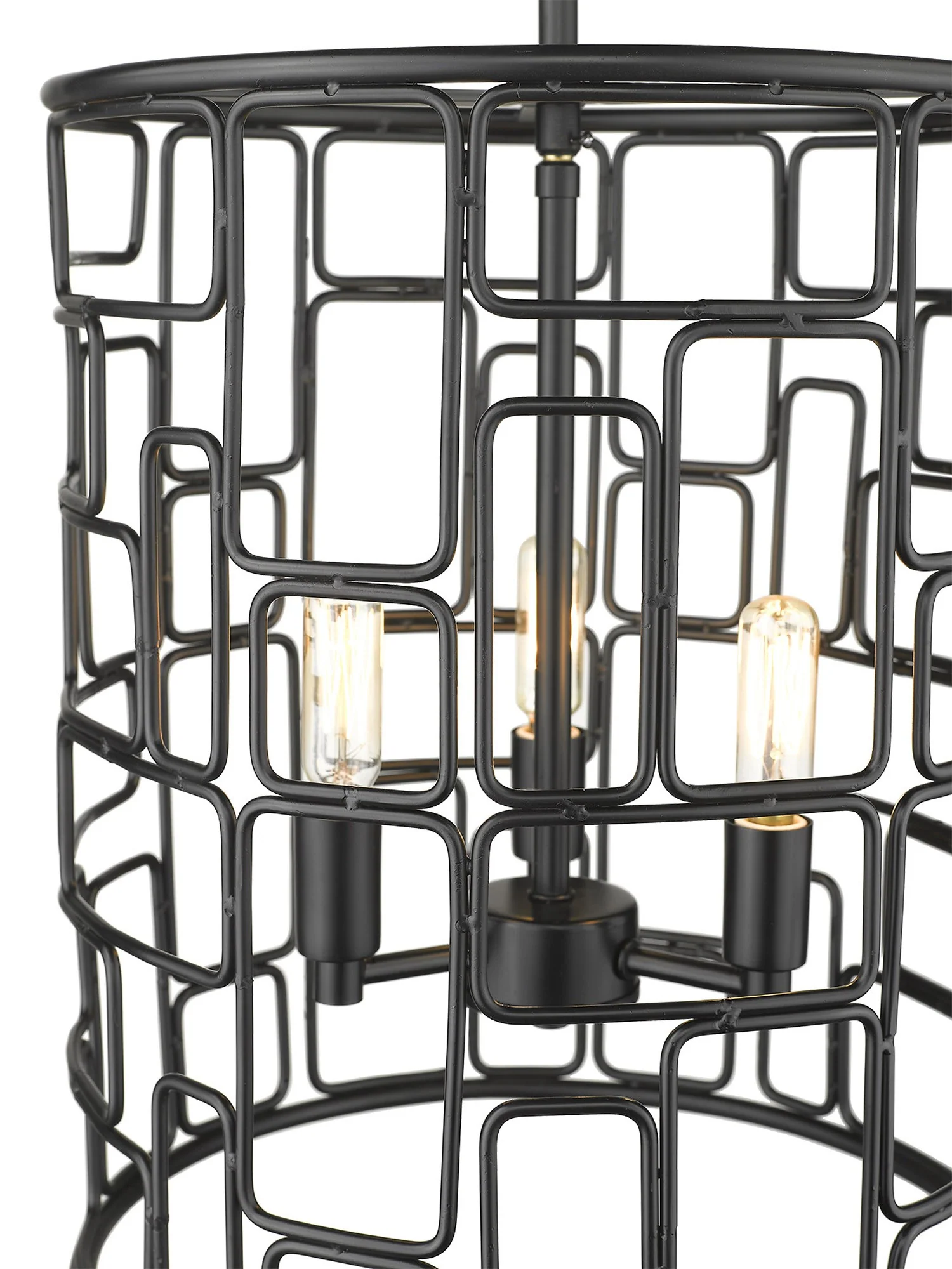 Amoret 3-Light Matte Black Convertible Pendant By Homeroots - Image 6