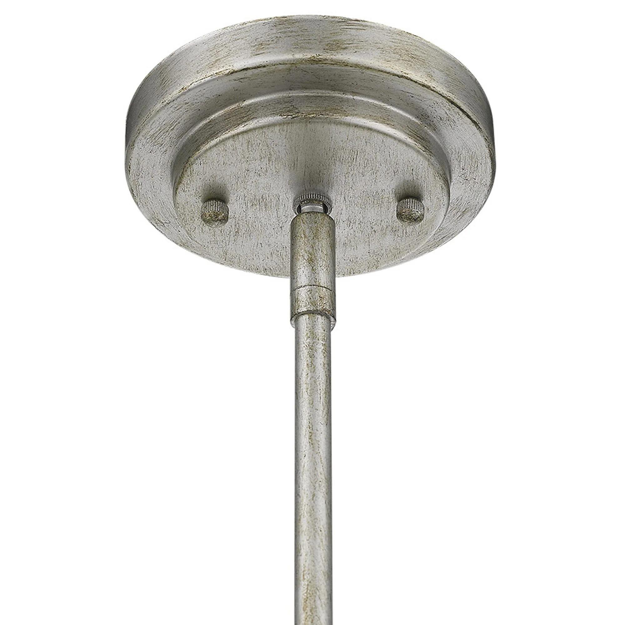 Amoret 5-Light Antique Silver Convertible Pendant By Homeroots - Image 7