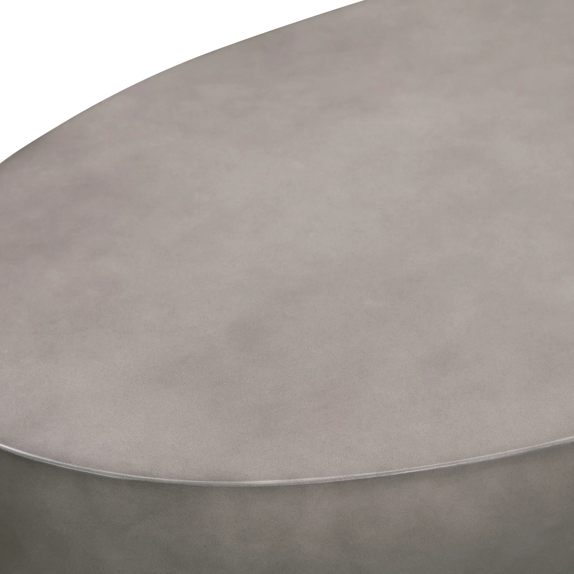 Anais Concrete and Brass Oval Coffee Table By Armen Living - Image 5