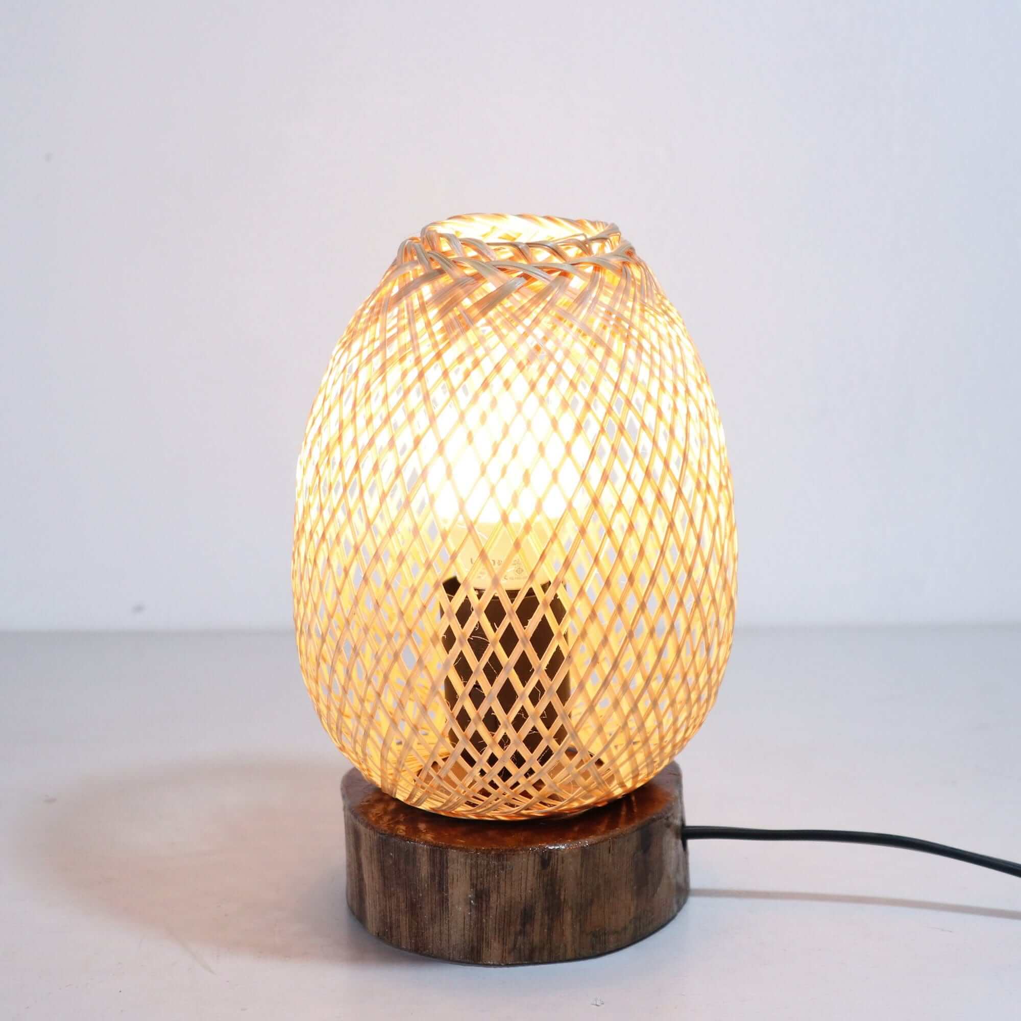Anan Ta Ya - Boho Bamboo Bedside Lamp By Thaihome - Image 2