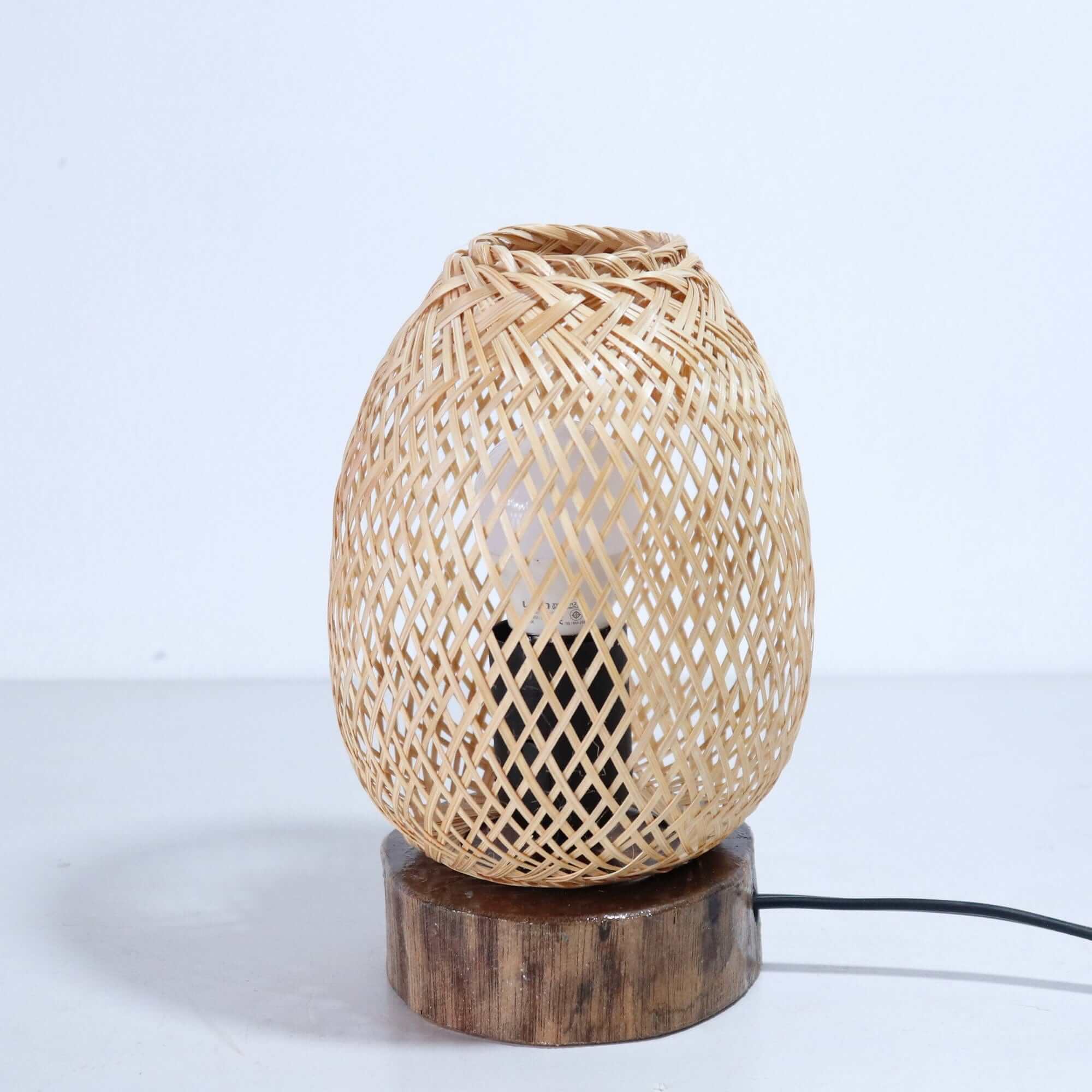 Anan Ta Ya - Boho Bamboo Bedside Lamp By Thaihome - Image 3
