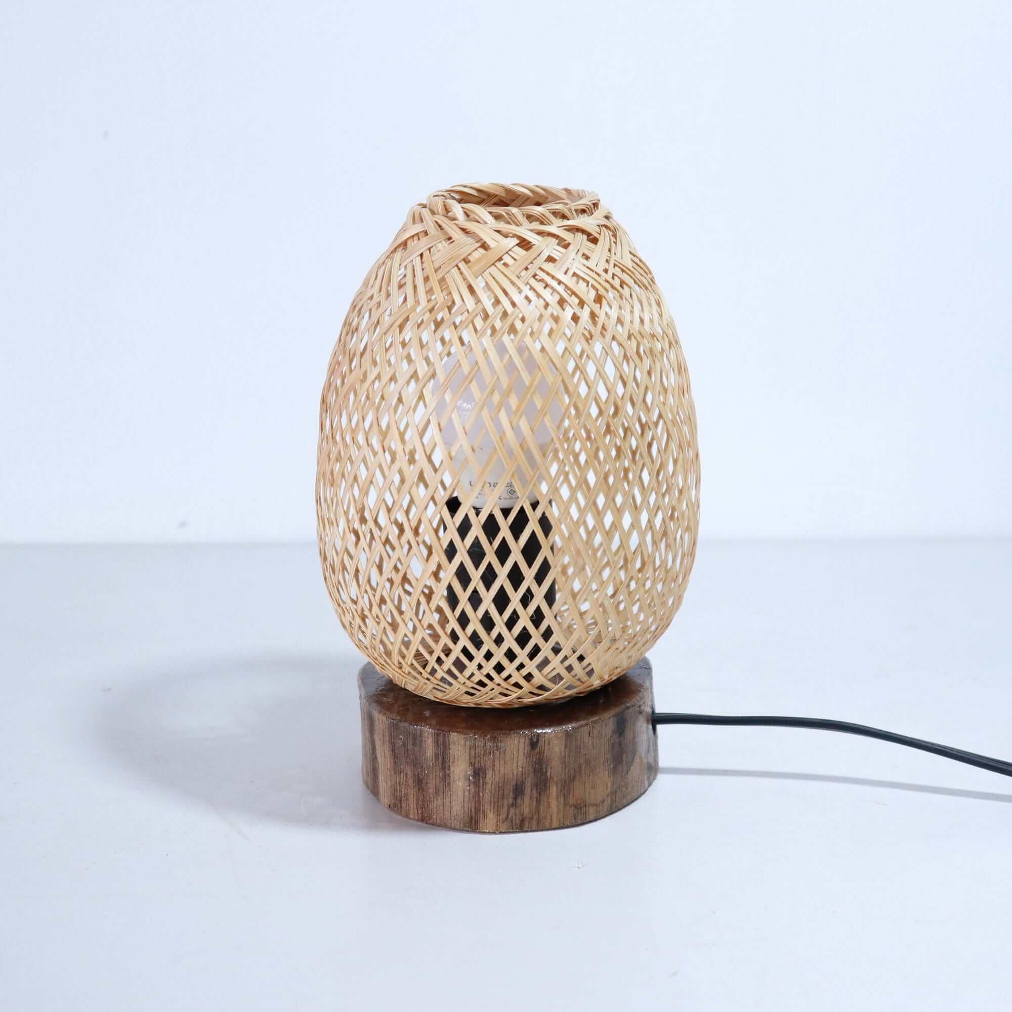 Anan Ta Ya - Boho Bamboo Bedside Lamp By Thaihome - Image 5
