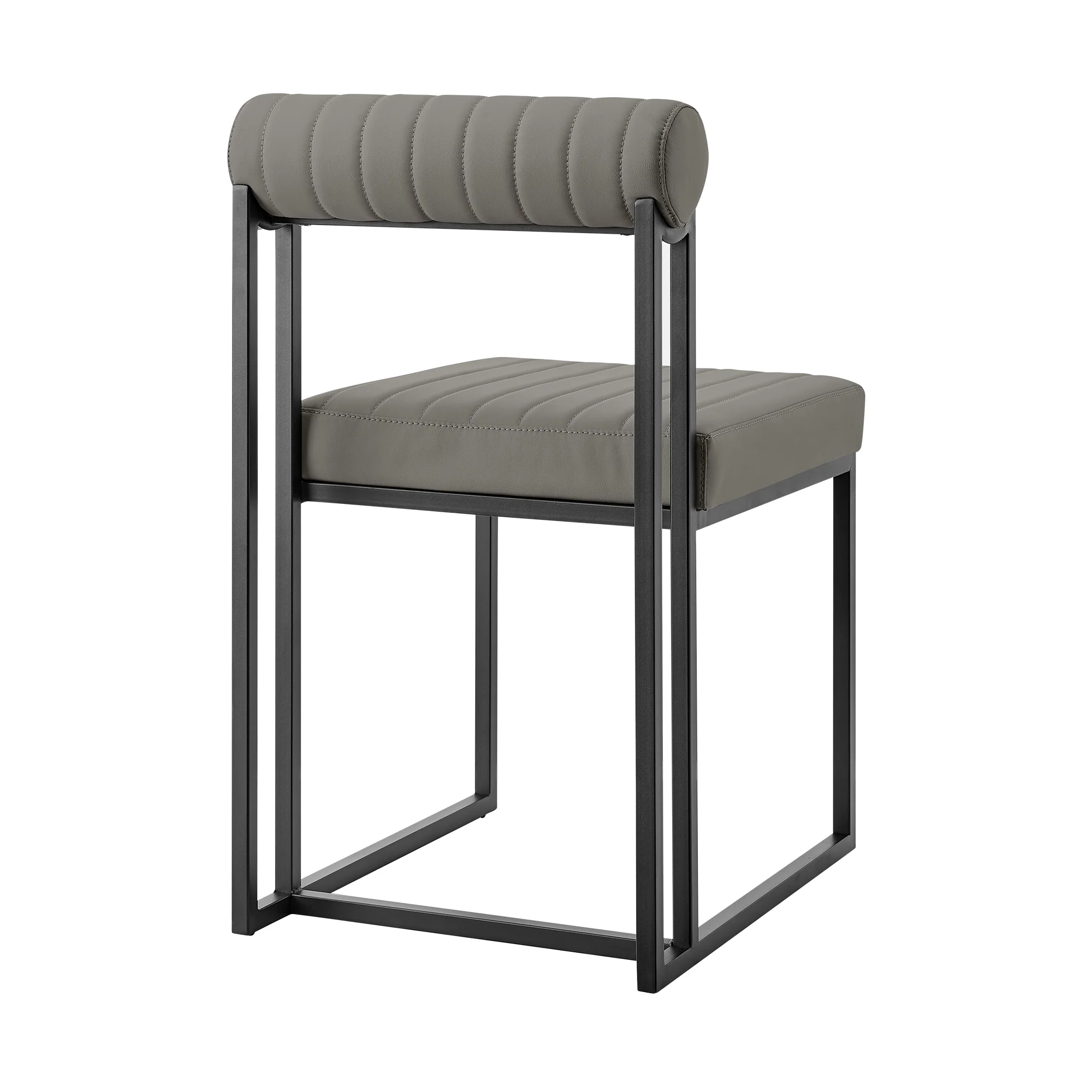 Anastasia Dining Chair with Matte Black Iron and Anchor Gray Fabric - Set of 2 By Armen Living - Image 30