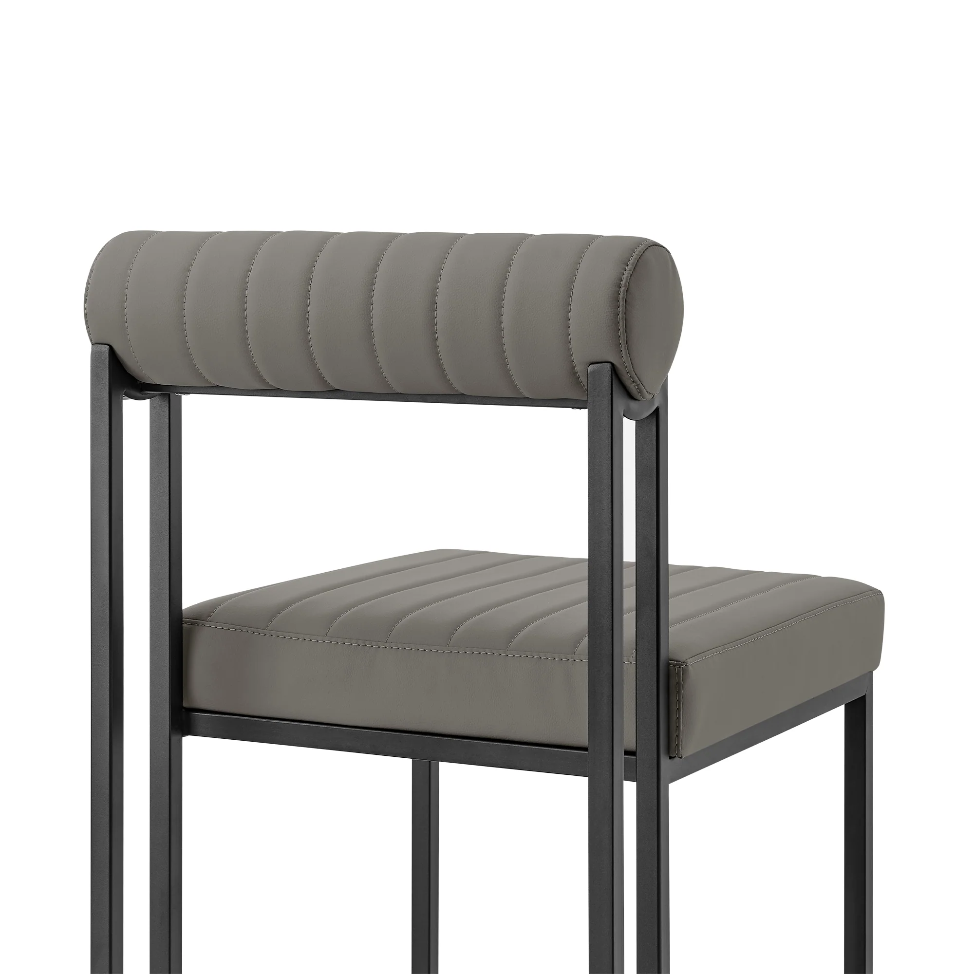Anastasia Dining Chair with Matte Black Iron and Anchor Gray Fabric - Set of 2 By Armen Living - Image 32
