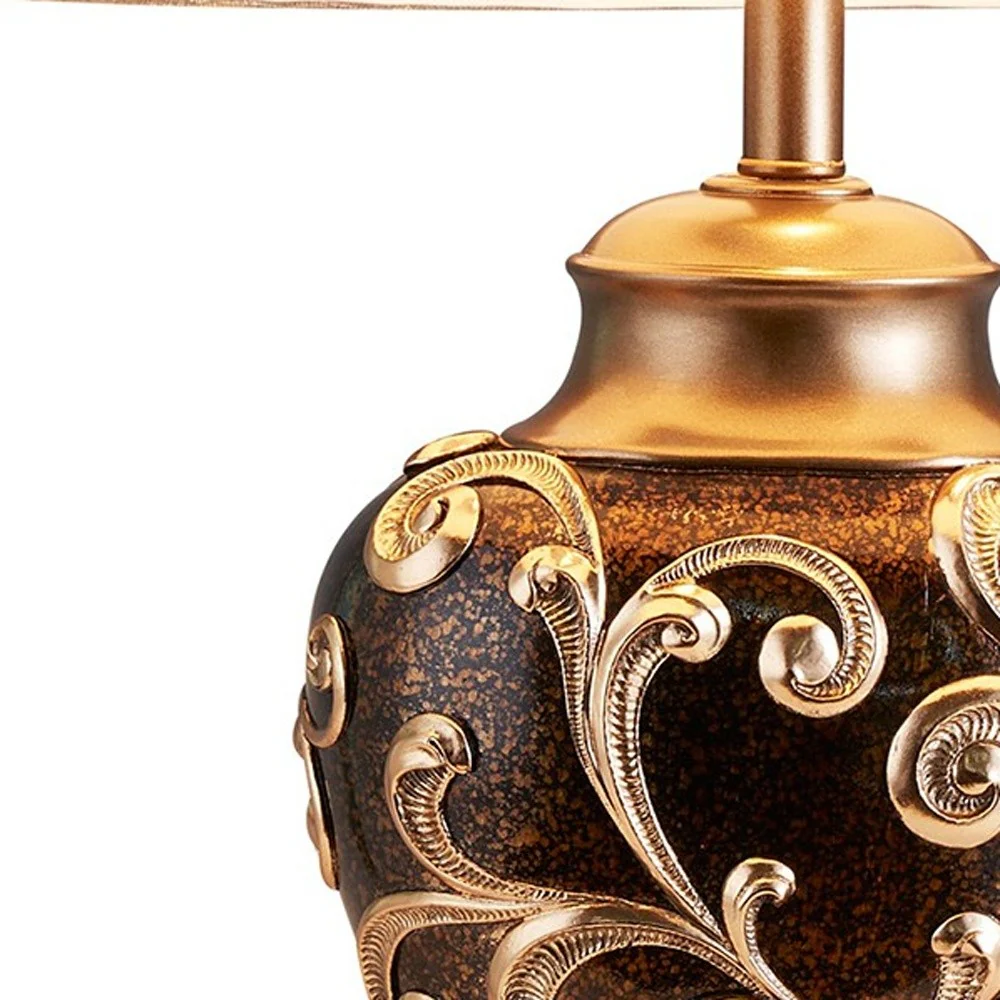 Ancient Baroque Styled Table Lamp By Homeroots - Image 4