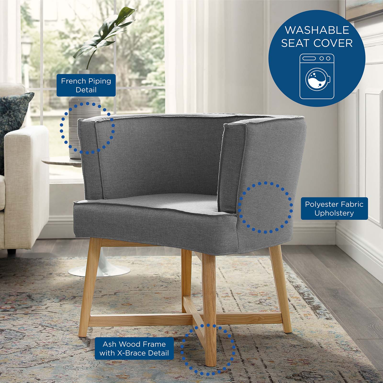 Anders Upholstered Fabric Accent Chair By Modway - EEI-3432 - Image 16