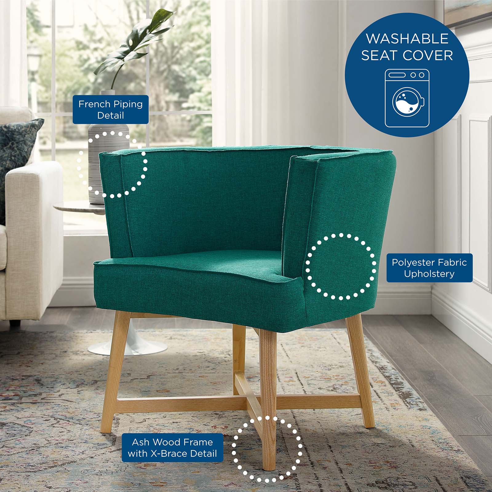Anders Upholstered Fabric Accent Chair By Modway - EEI-3432 - Image 24