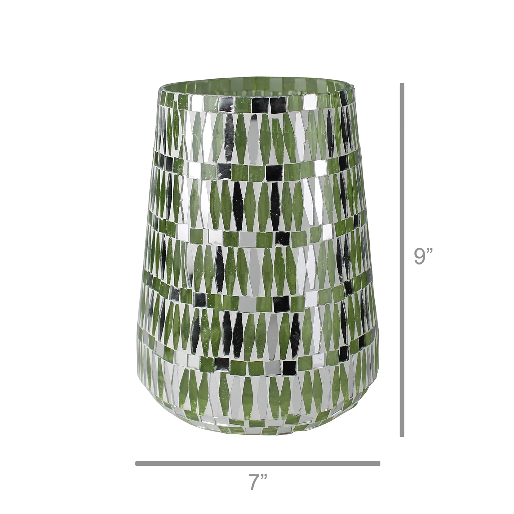 Andra Mosaic Vase, Glass Set Of 2 By HomArt - Image 2