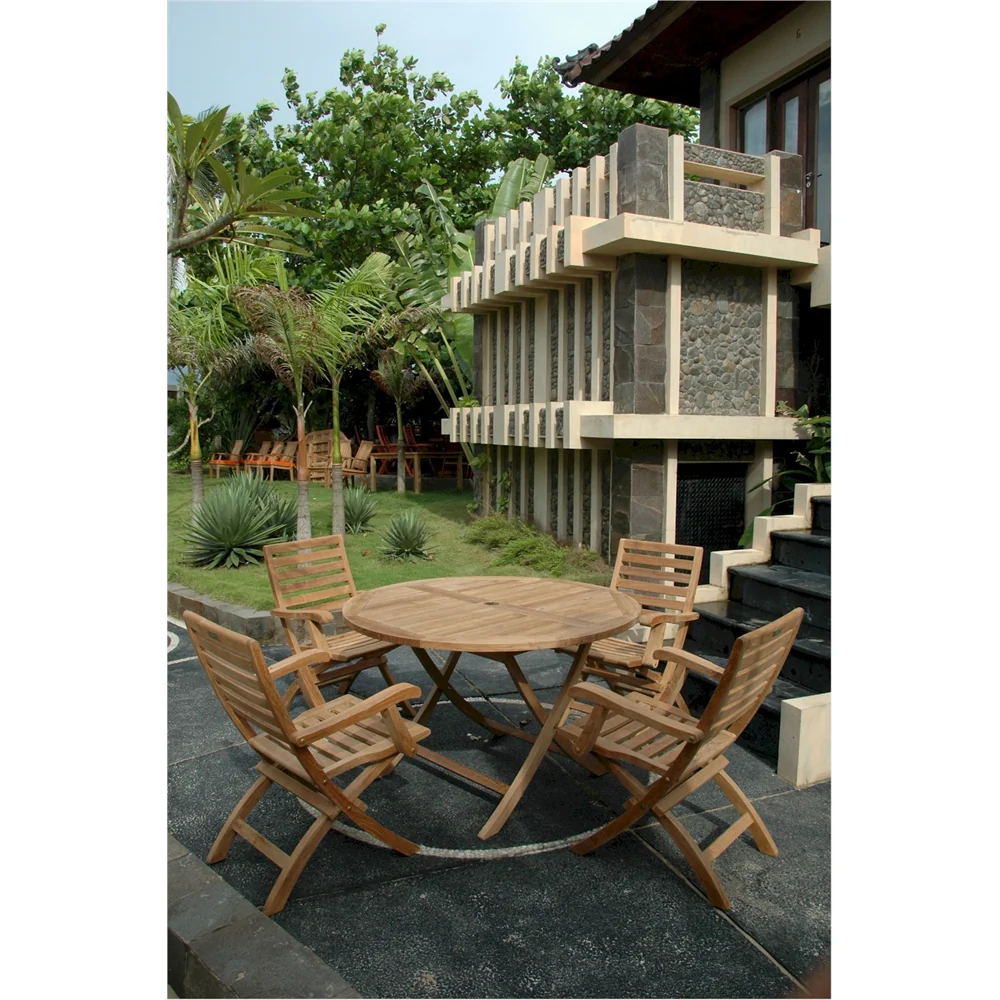 Andrew Bahama 5-Pieces Folding Dining Set By Anderson Teak - Image 3