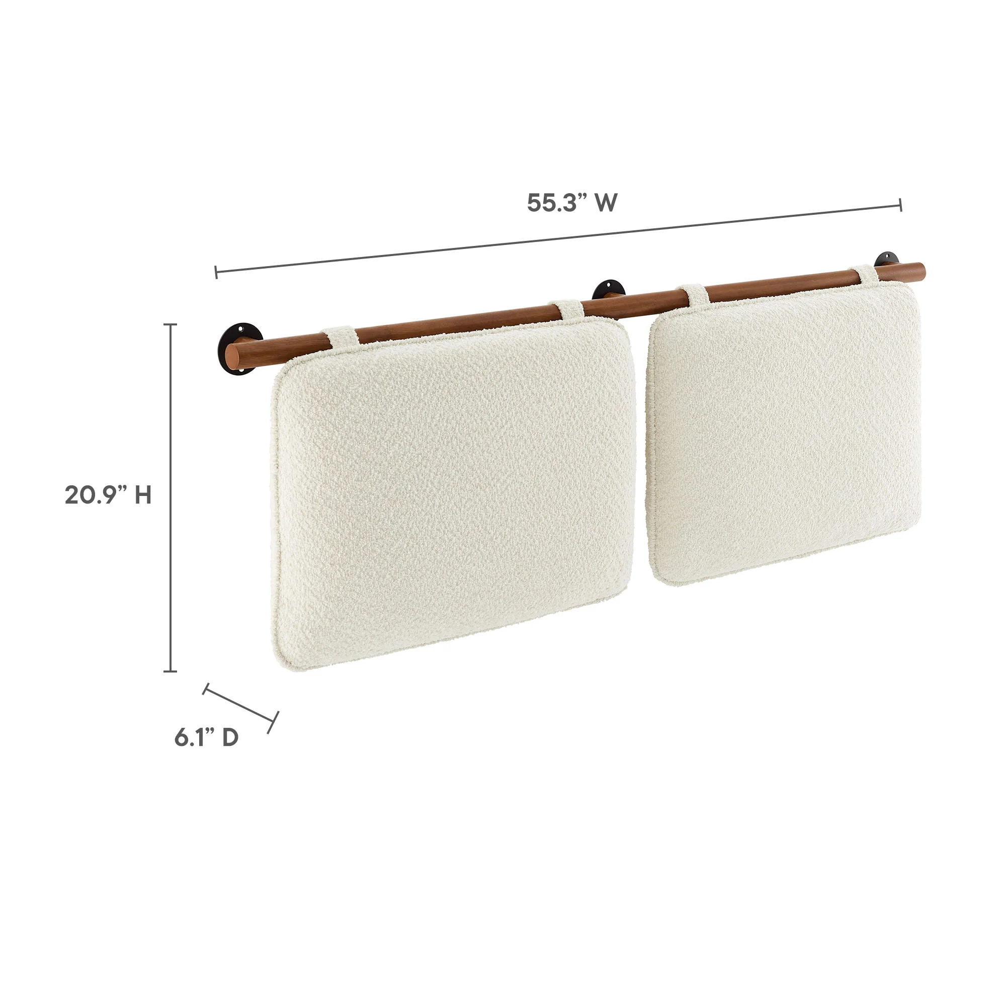 Anela Wall-Mounted Chenille Upholstered Full Headboard by Modway - Image 16