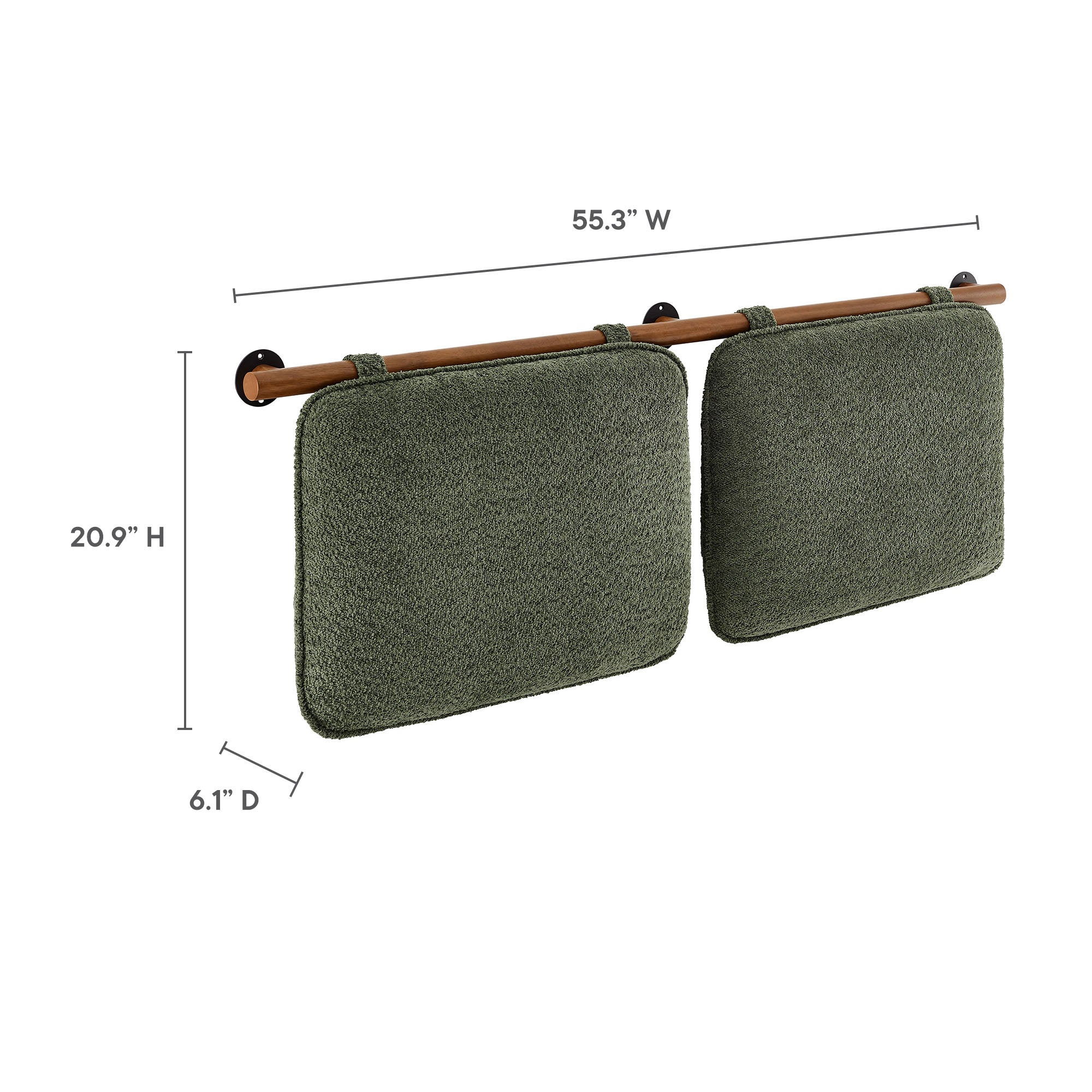 Anela Wall-Mounted Chenille Upholstered Full Headboard by Modway - Image 32