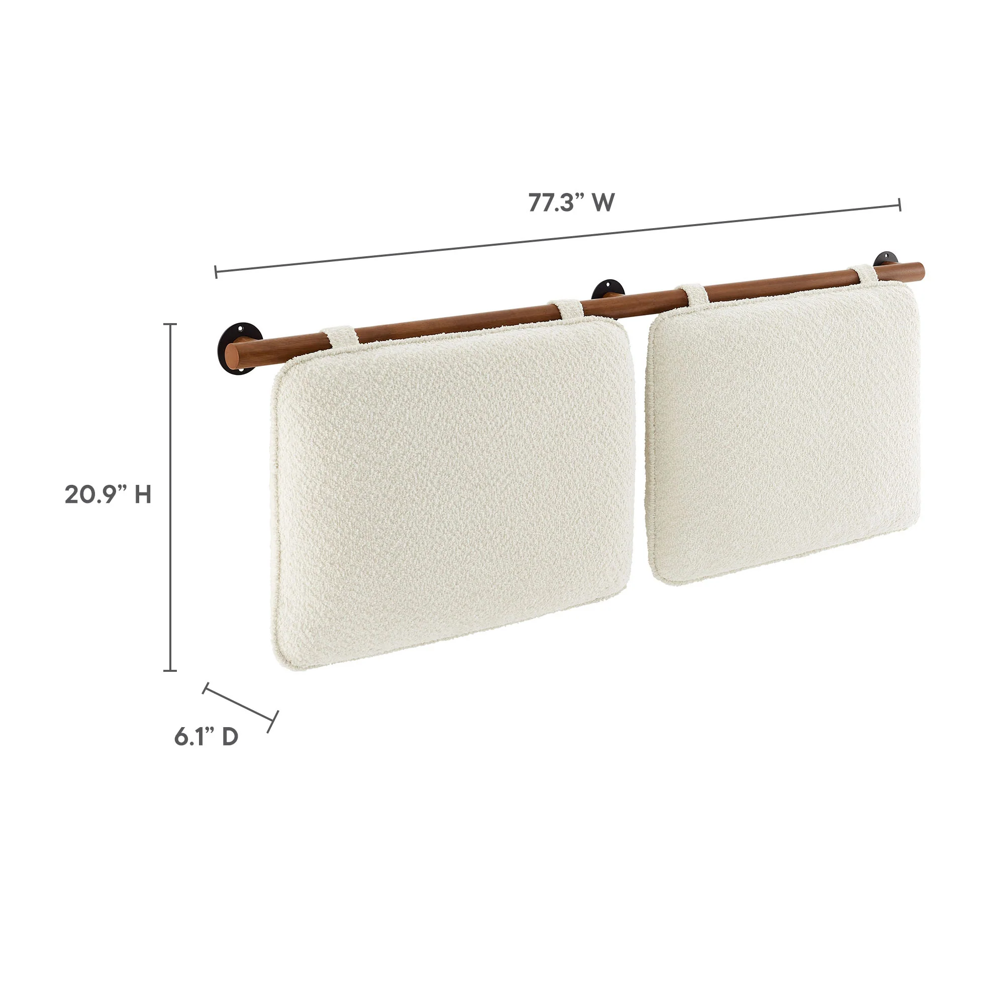 Anela Wall-Mounted Chenille Upholstered King Size Headboard by Modway - Image 16