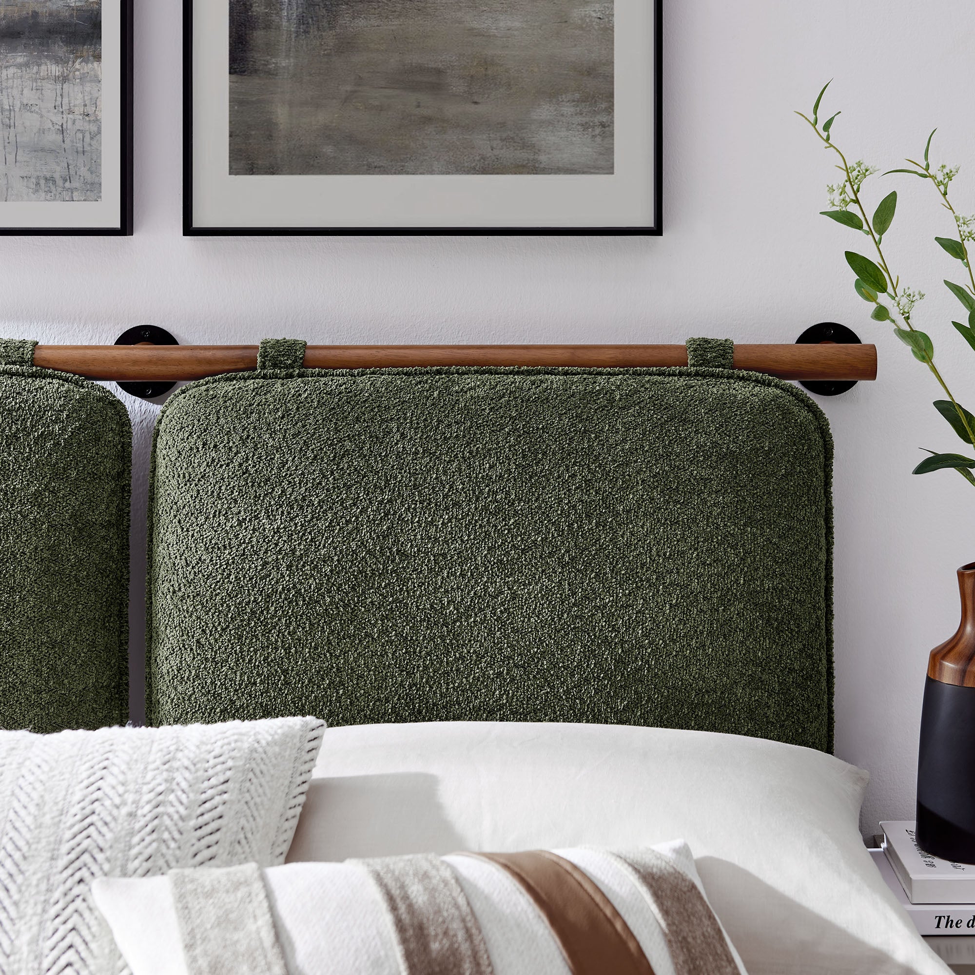 Anela Wall-Mounted Chenille Upholstered King Size Headboard by Modway - Image 29