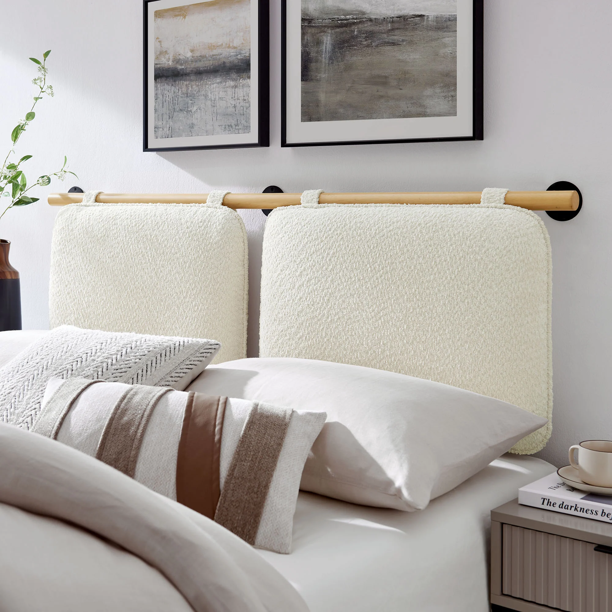 Anela Wall-Mounted Chenille Upholstered King Size Headboard by Modway - Image 6