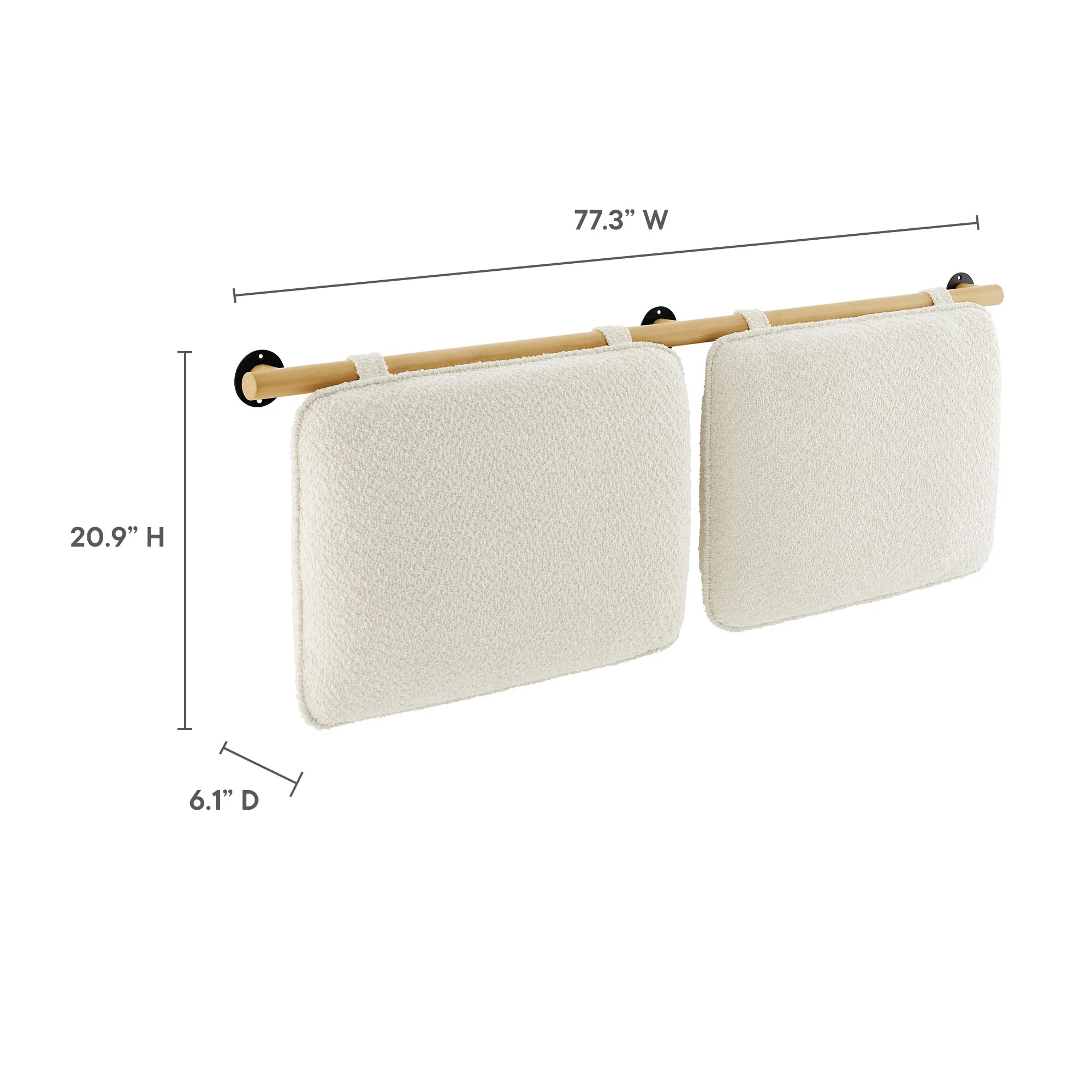 Anela Wall-Mounted Chenille Upholstered King Size Headboard by Modway - Image 8