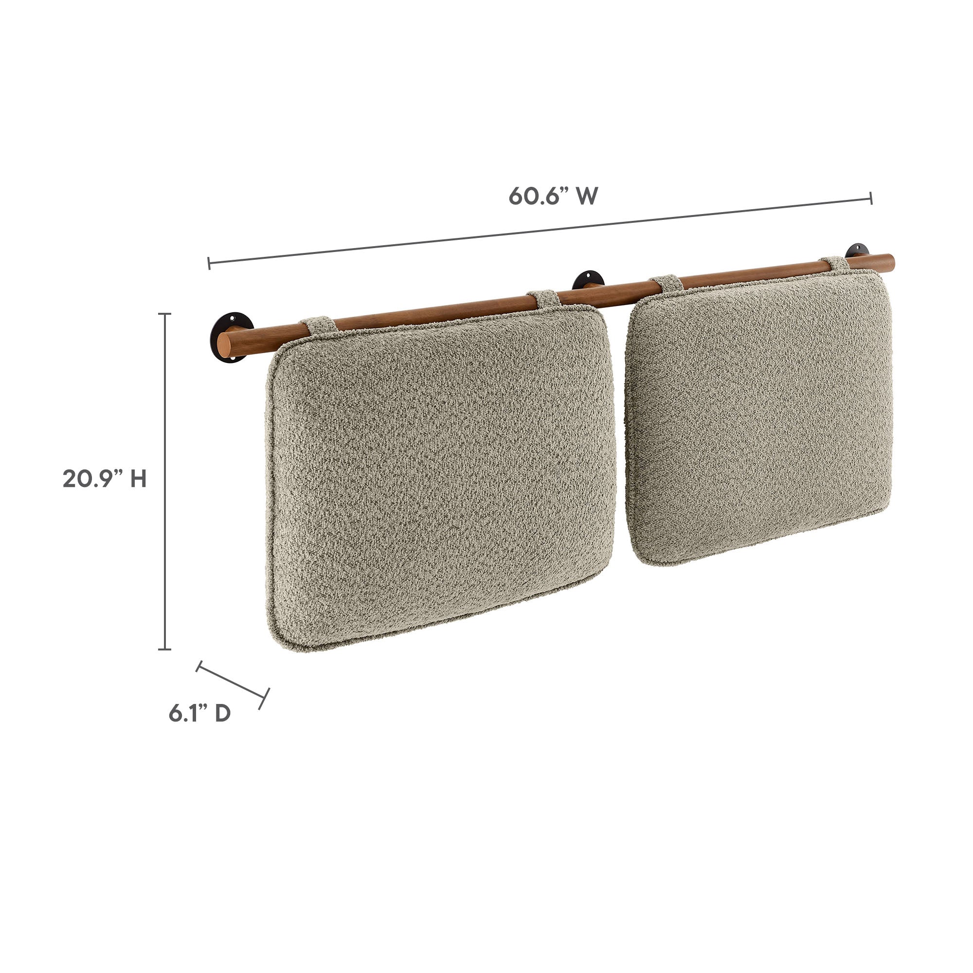 Anela Wall-Mounted Chenille Upholstered Queen Headboard by Modway - Image 24