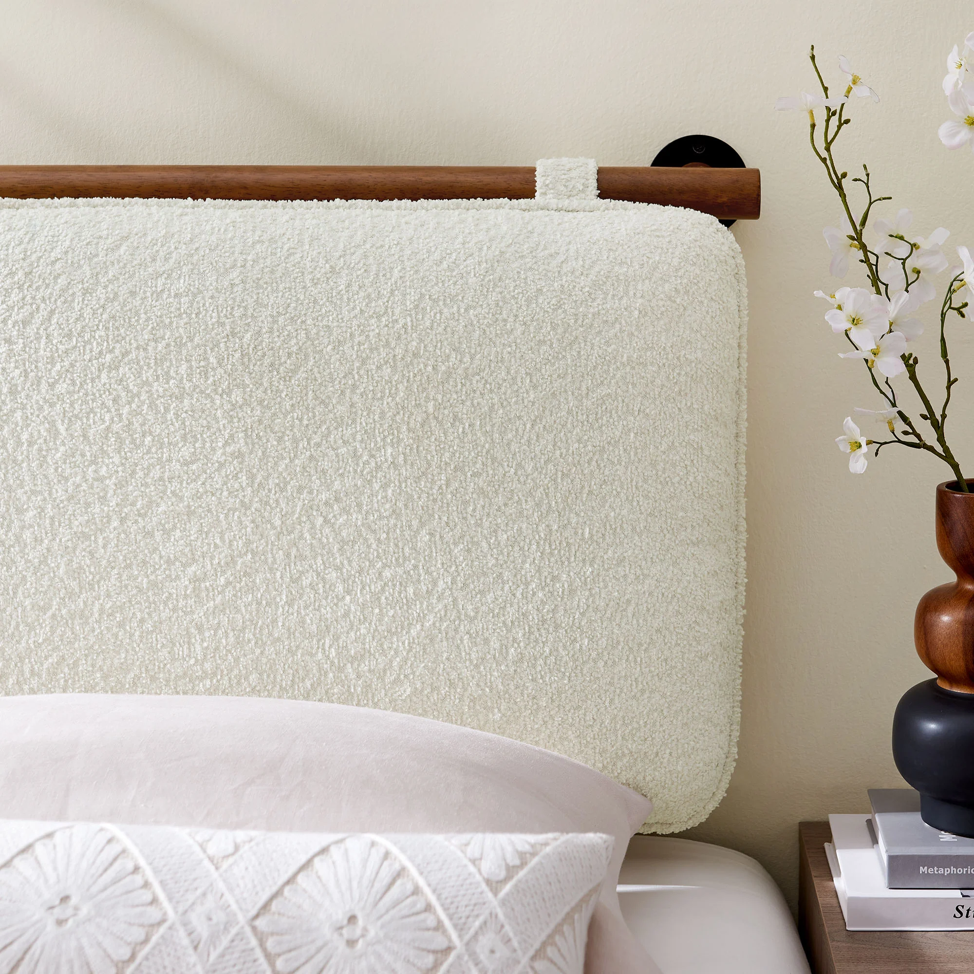 Anela Wall-Mounted Chenille Upholstered Twin Headboard by Modway - Image 13