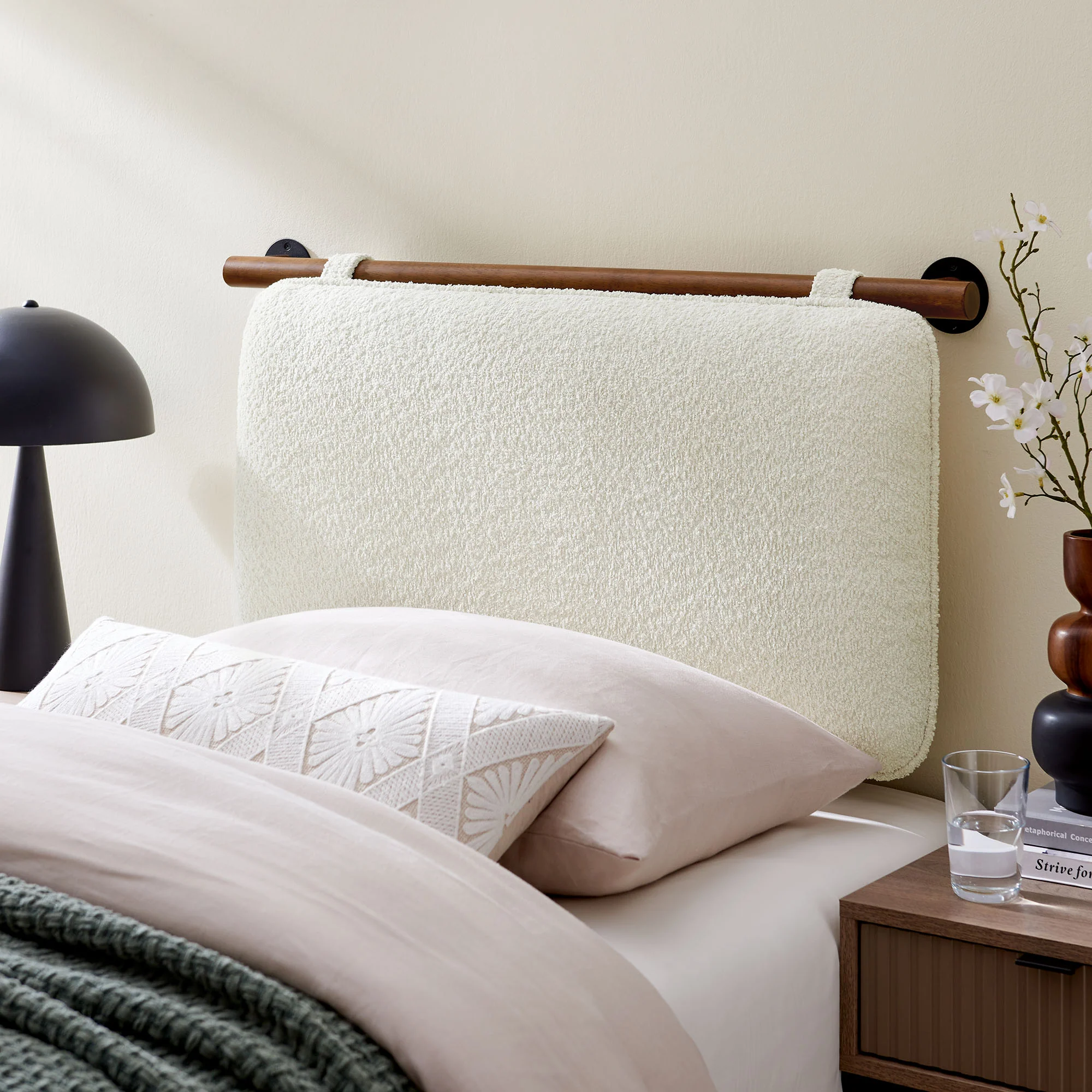 Anela Wall-Mounted Chenille Upholstered Twin Headboard by Modway - Image 14