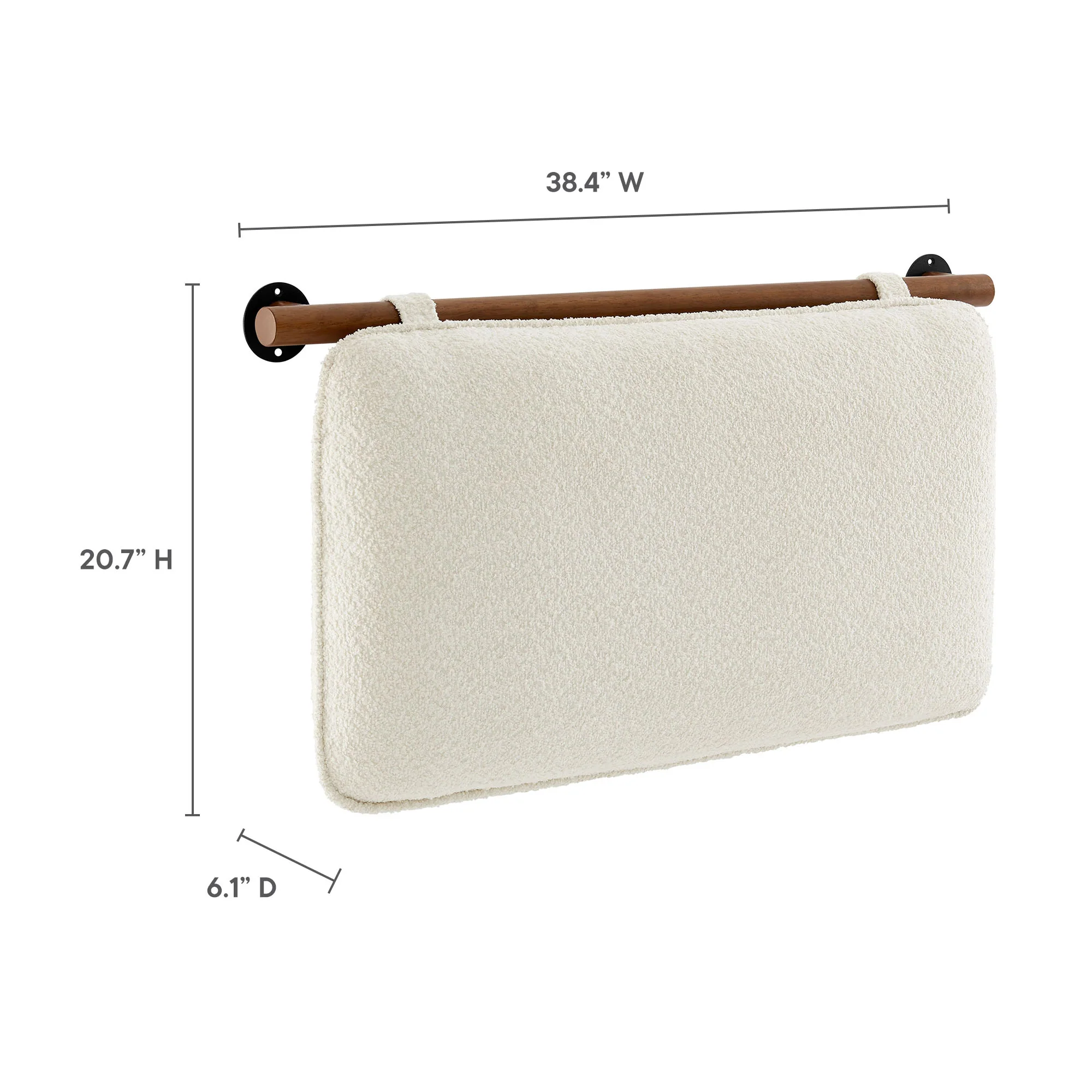 Anela Wall-Mounted Chenille Upholstered Twin Headboard by Modway - Image 16