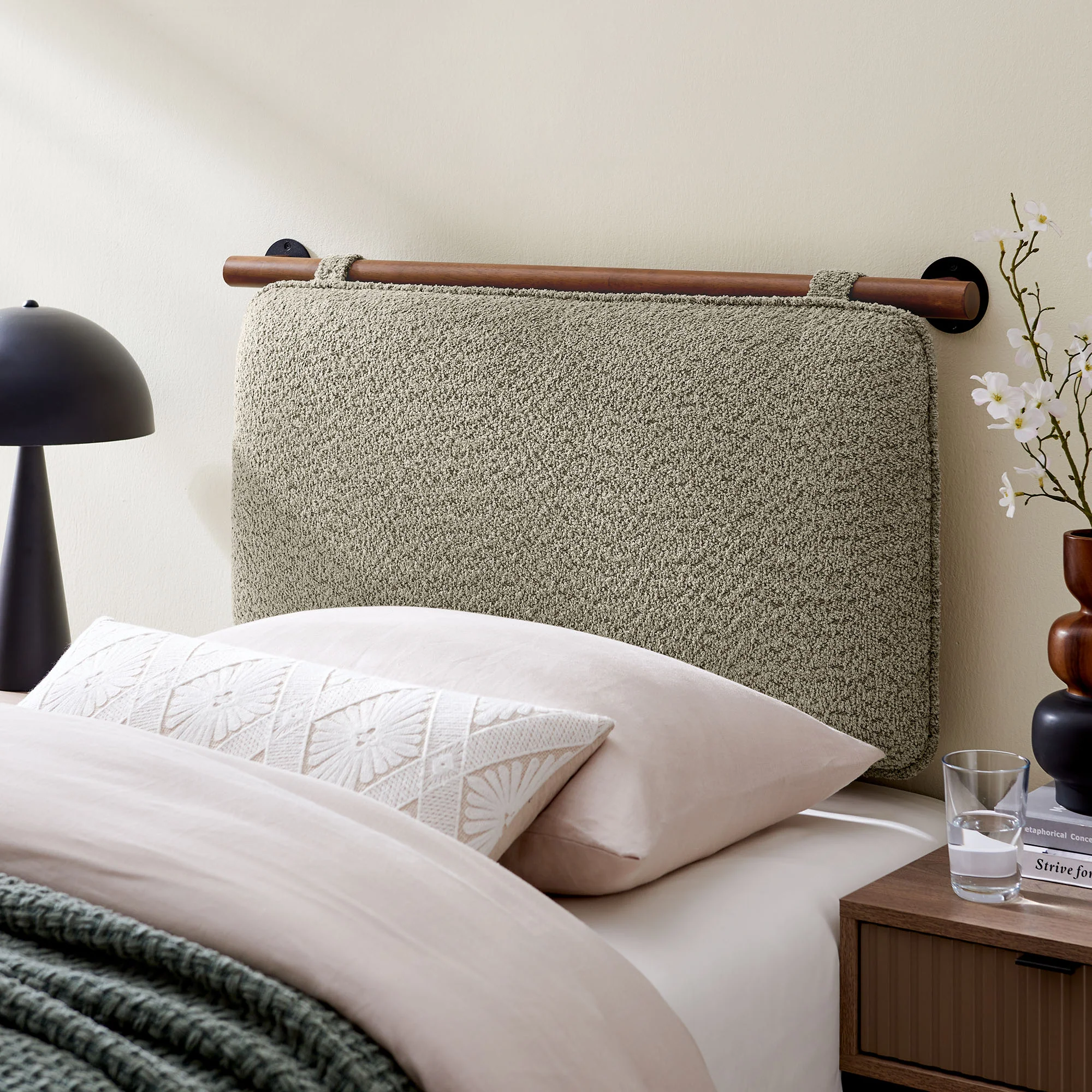 Anela Wall-Mounted Chenille Upholstered Twin Headboard by Modway - Image 22
