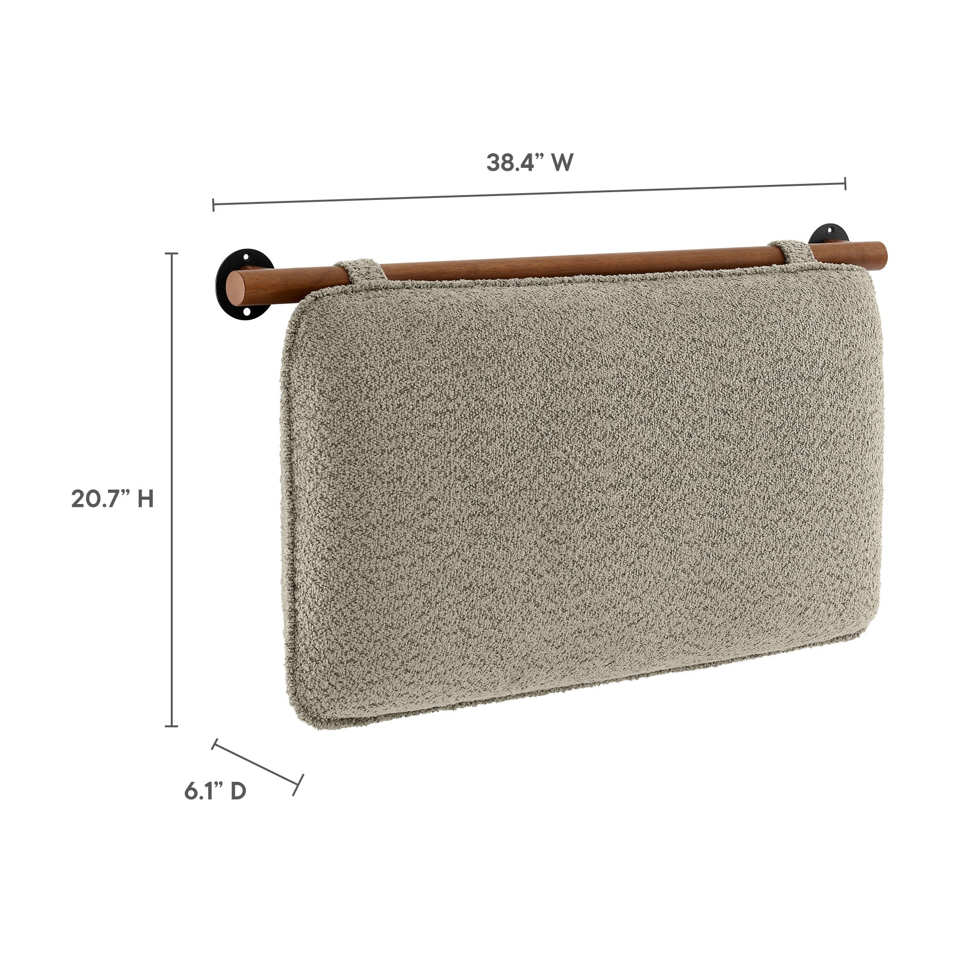 Anela Wall-Mounted Chenille Upholstered Twin Headboard by Modway - Image 24