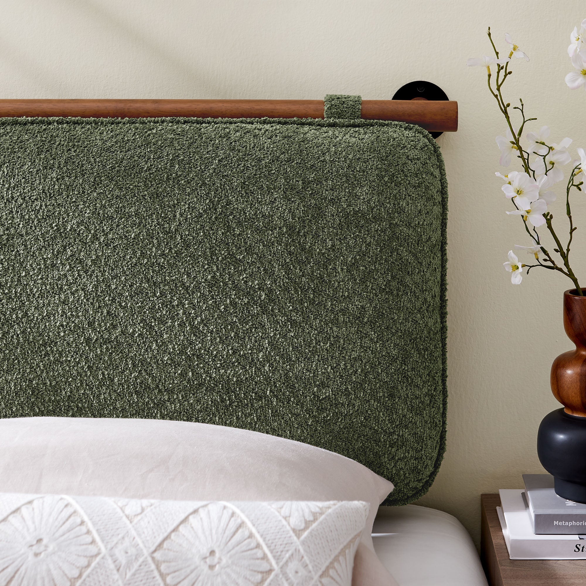 Anela Wall-Mounted Chenille Upholstered Twin Headboard by Modway - Image 29