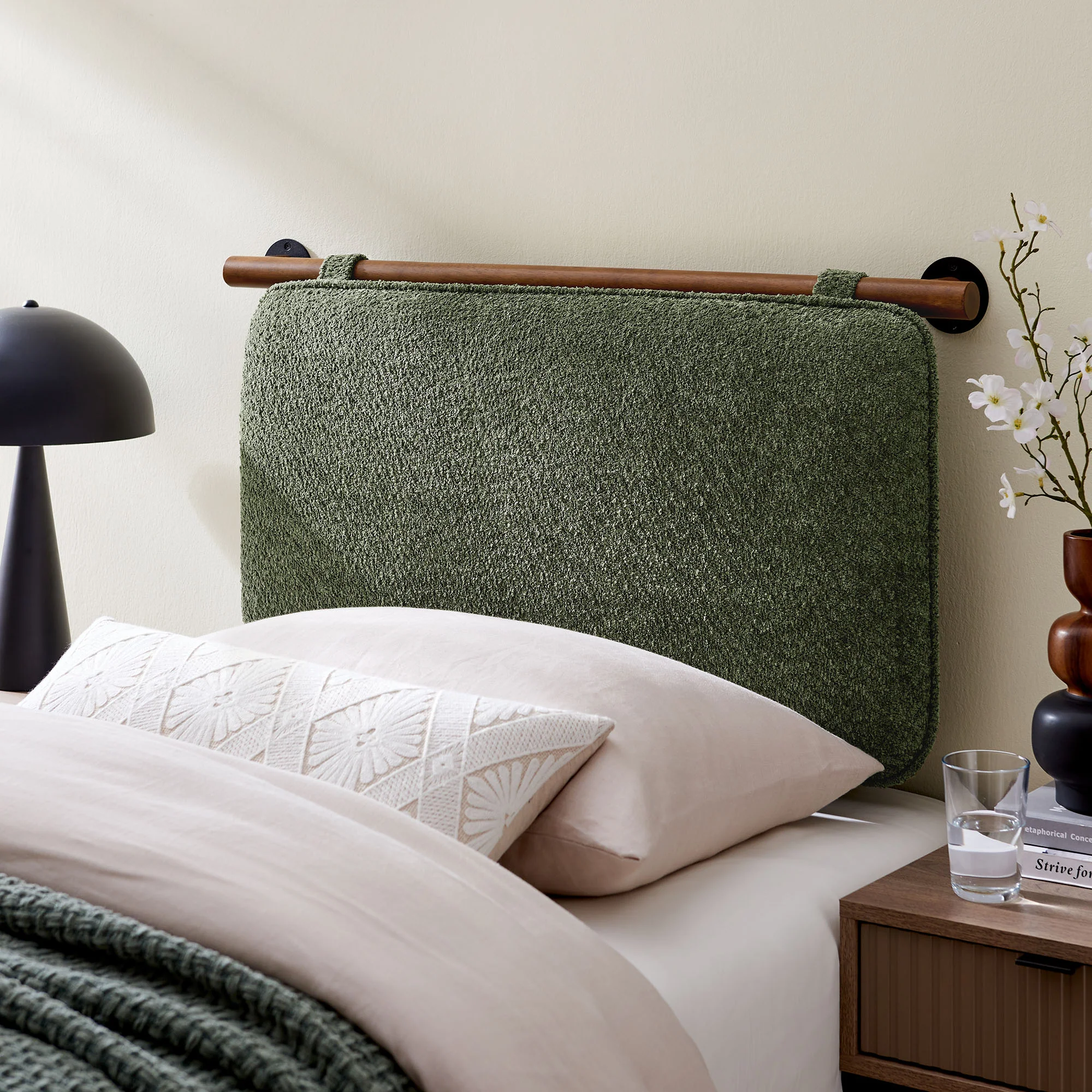 Anela Wall-Mounted Chenille Upholstered Twin Headboard by Modway - Image 30