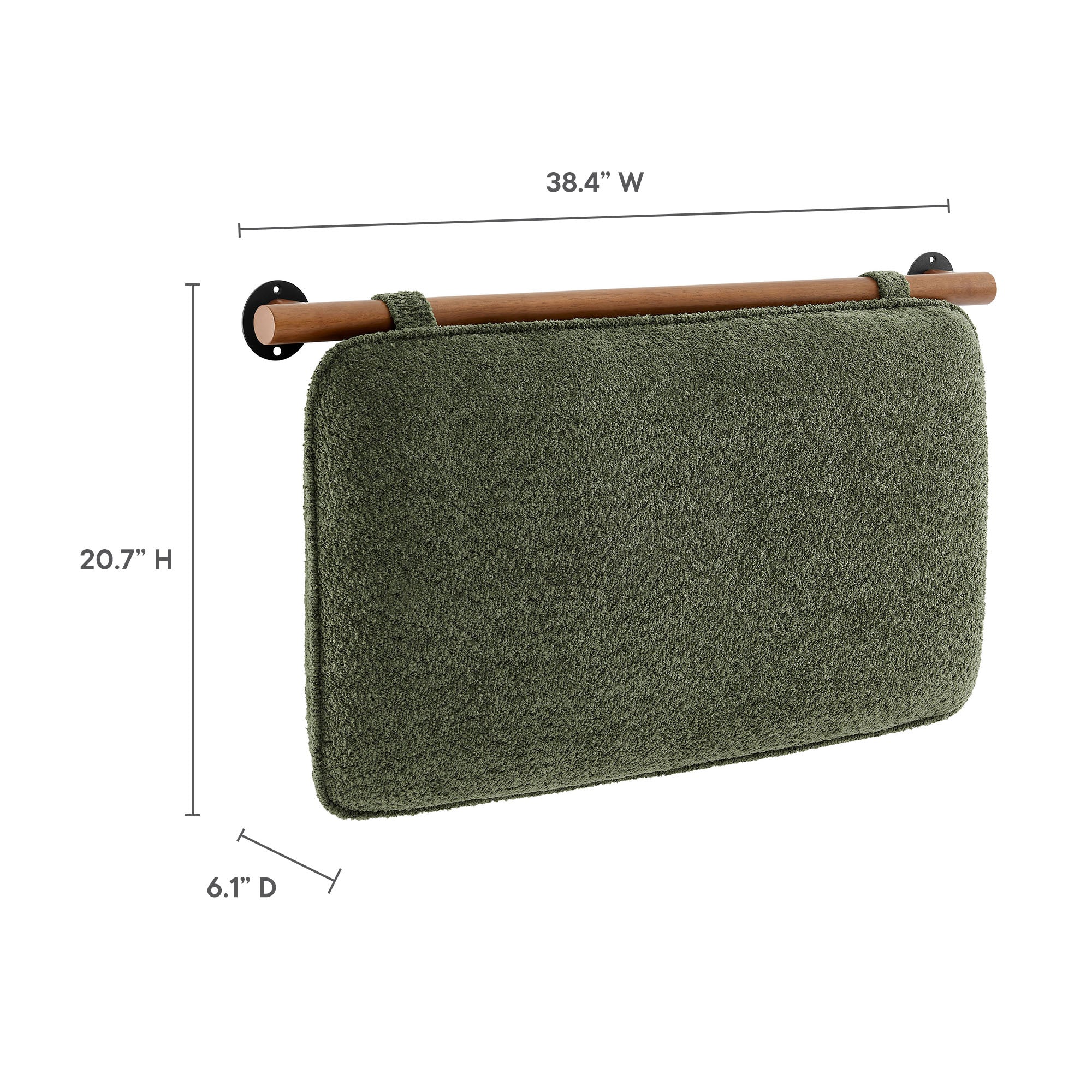 Anela Wall-Mounted Chenille Upholstered Twin Headboard by Modway - Image 32