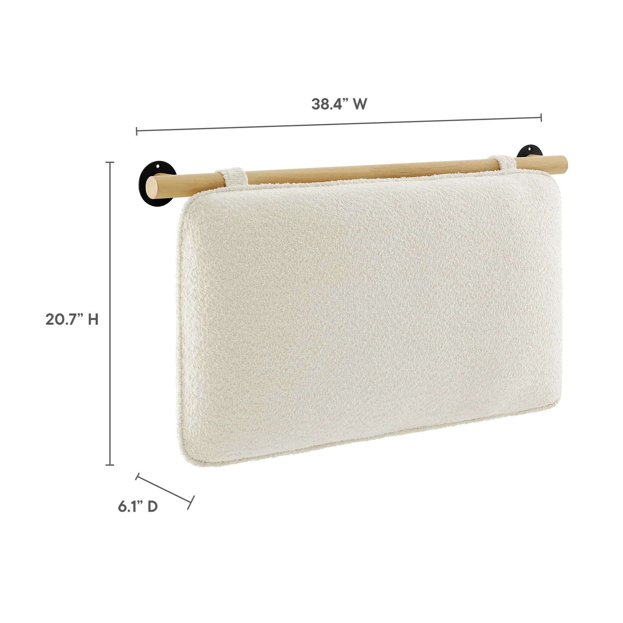 Anela Wall-Mounted Chenille Upholstered Twin Headboard by Modway - Image 8