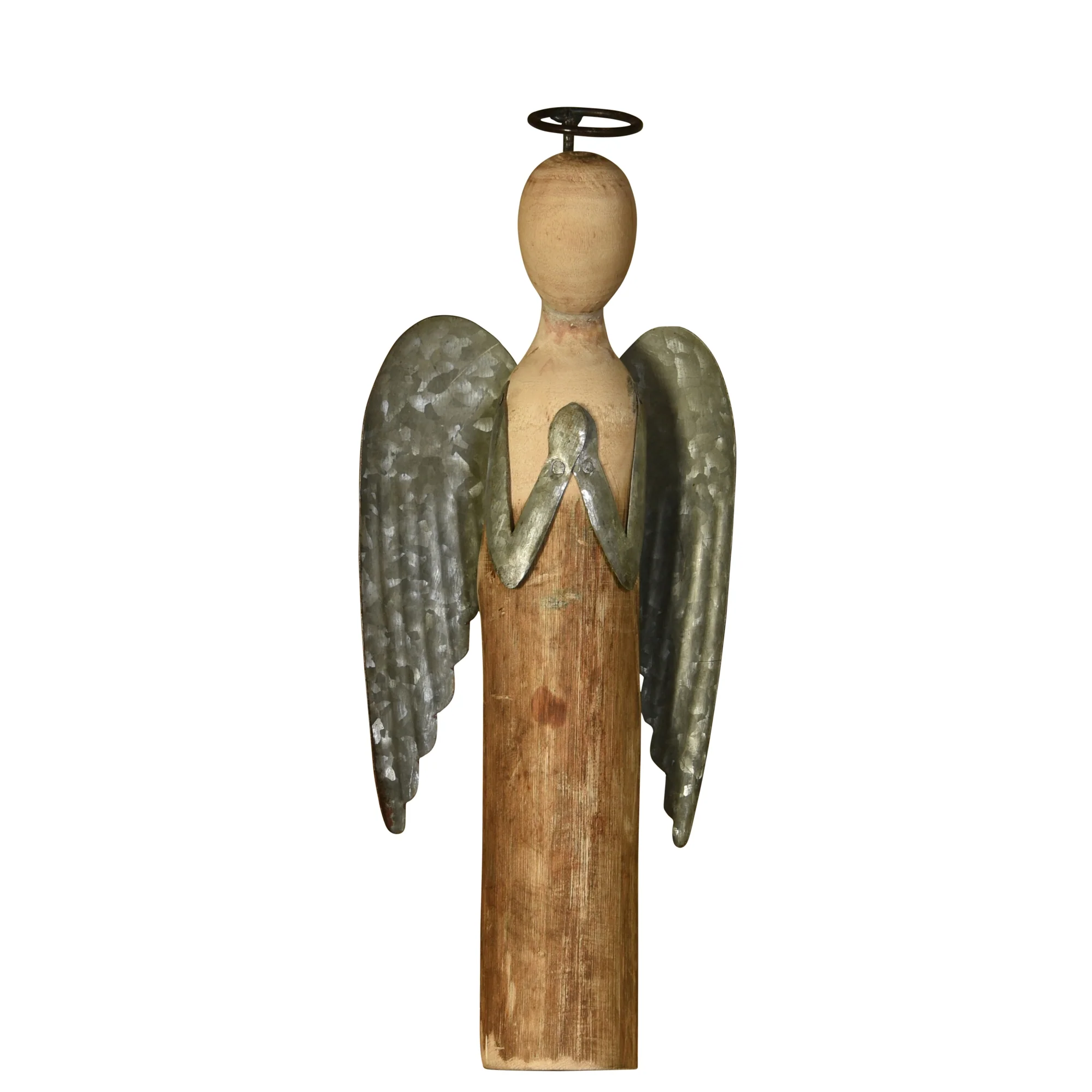 Angel at Prayer, Wood & Metal - Small Set Of 2 By HomArt - Image 2
