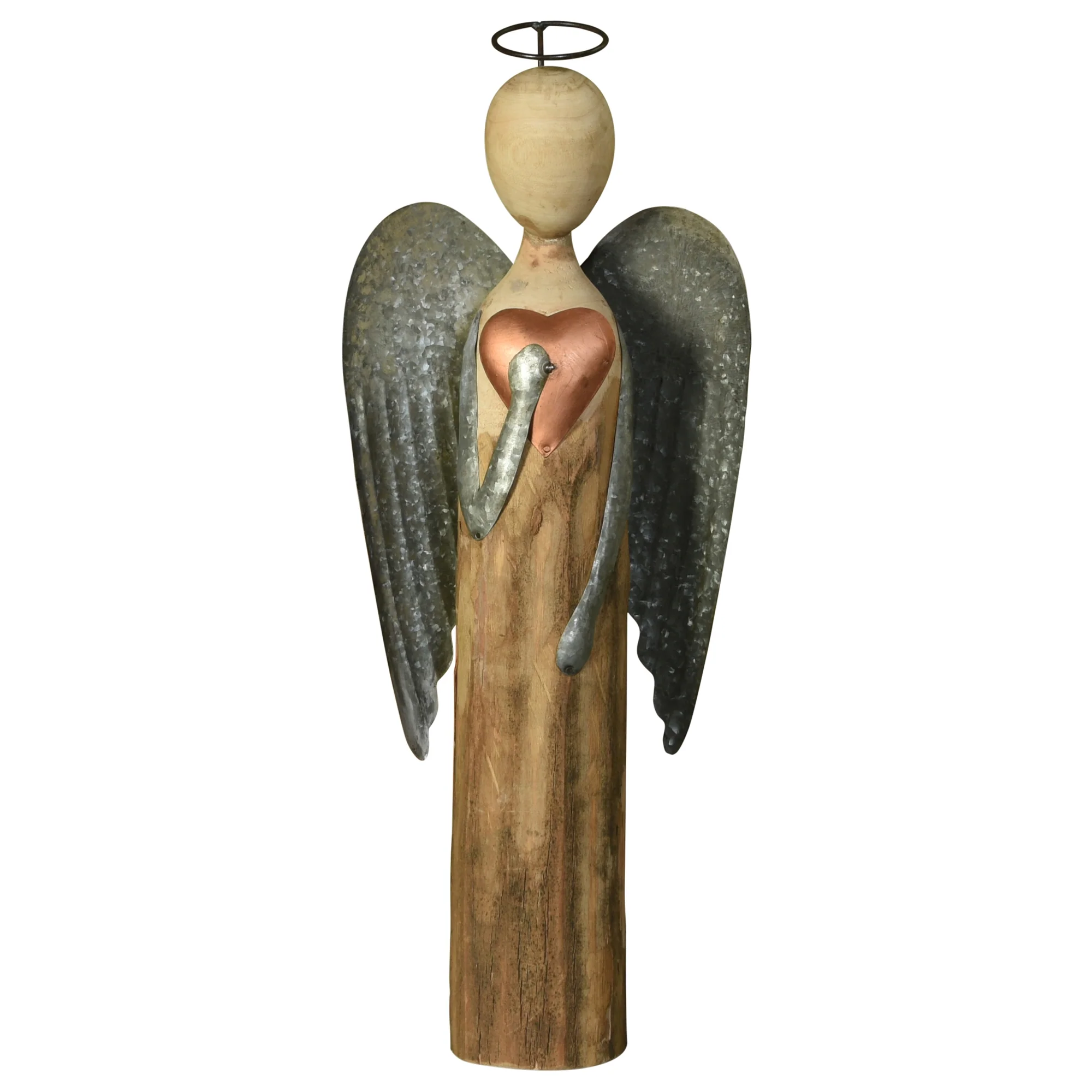 Angel with Heart, Wood & Metal - Large By HomArt - Image 2