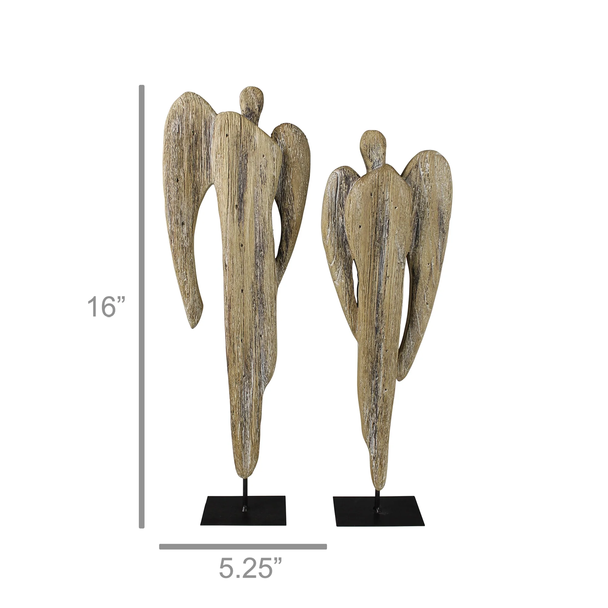 Angels, Wood - Lrg, Set of 2 By HomArt - Image 2