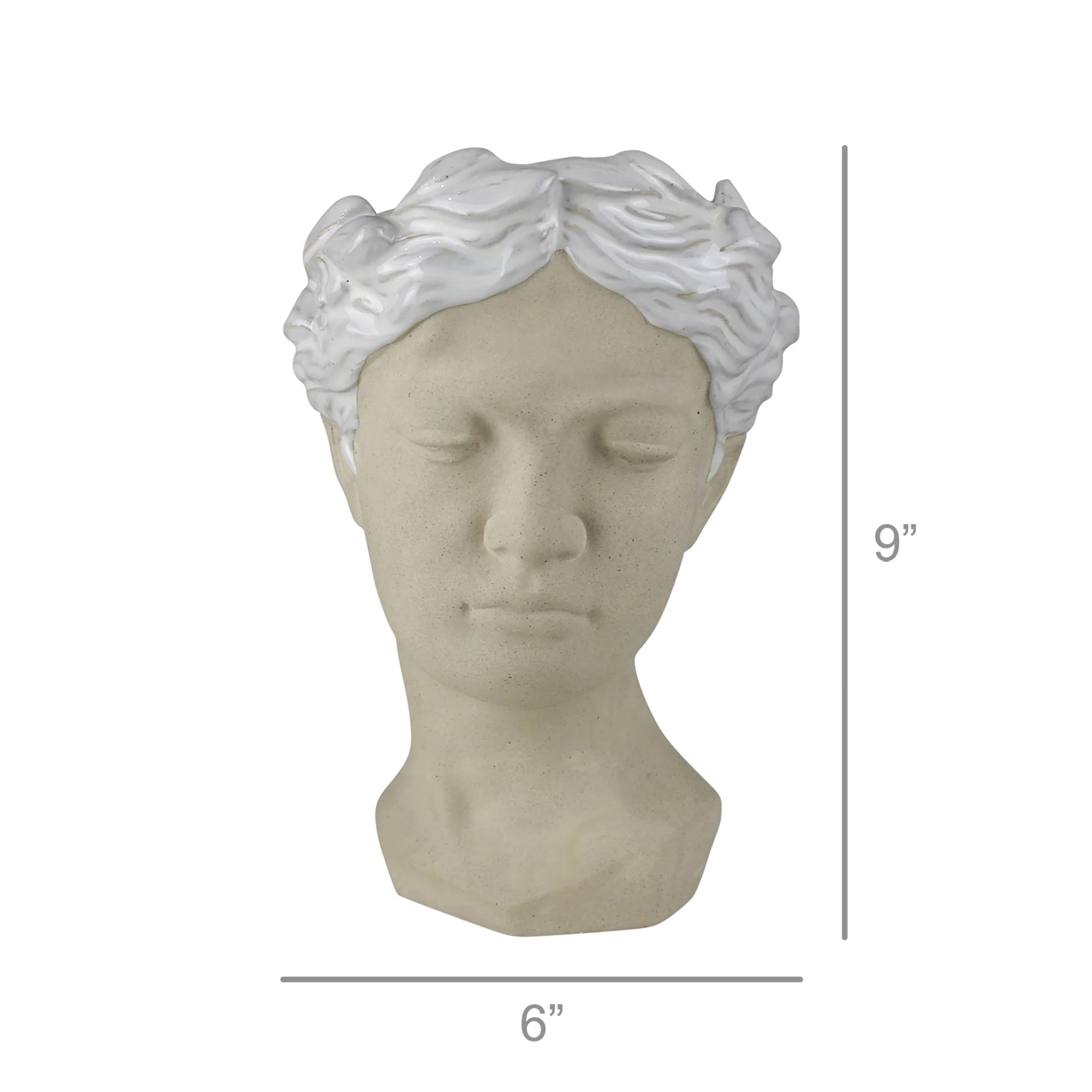 Anita Bust Vase, Ceramic Set Of 2 By HomArt - Image 5