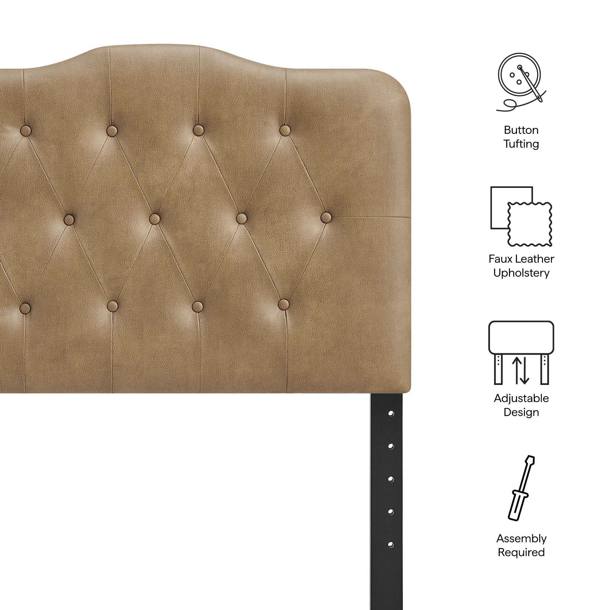 Annabel Faux Leather Twin Headboard by Modway - Image 15