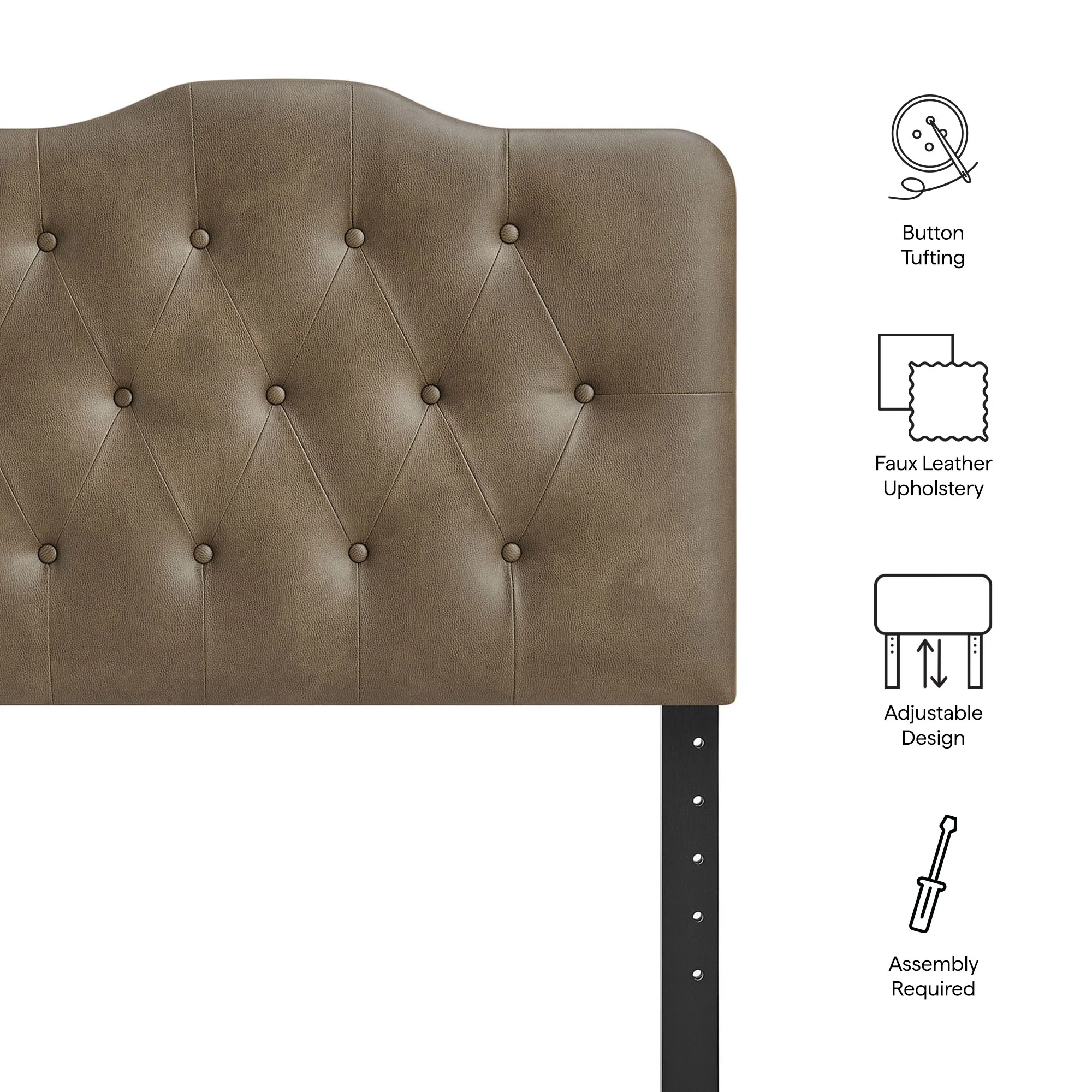 Annabel Faux Leather Twin Headboard by Modway - Image 7