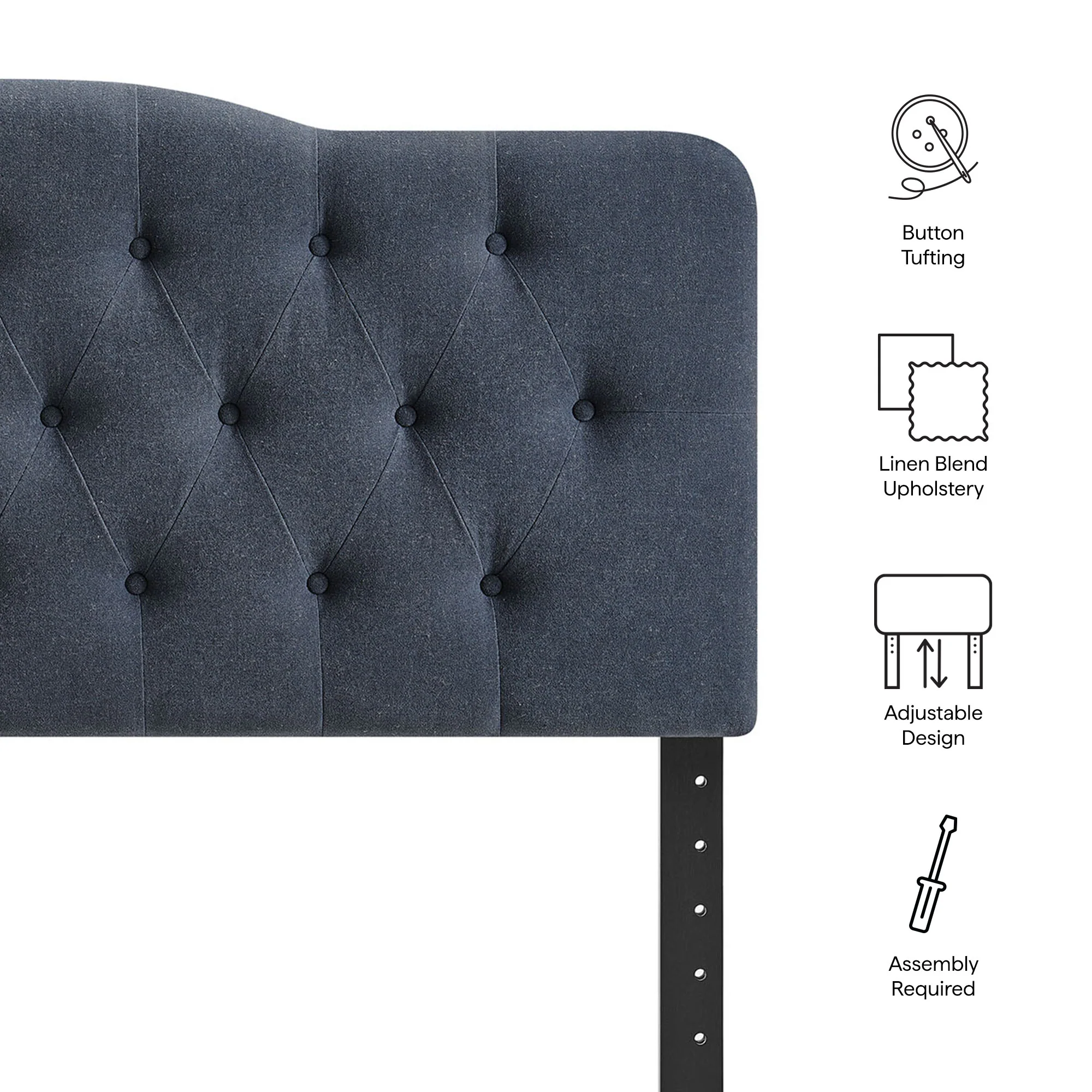 Annabel Premium Linen Blend Queen Headboard by Modway - Image 23