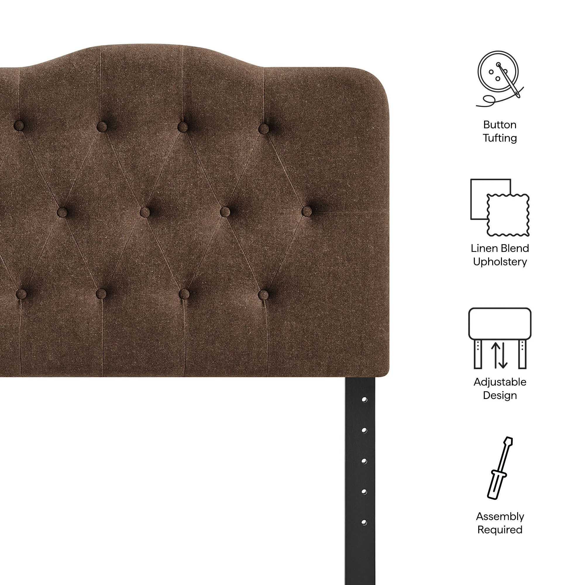 Annabel Premium Linen Blend Twin Headboard by Modway - Image 15
