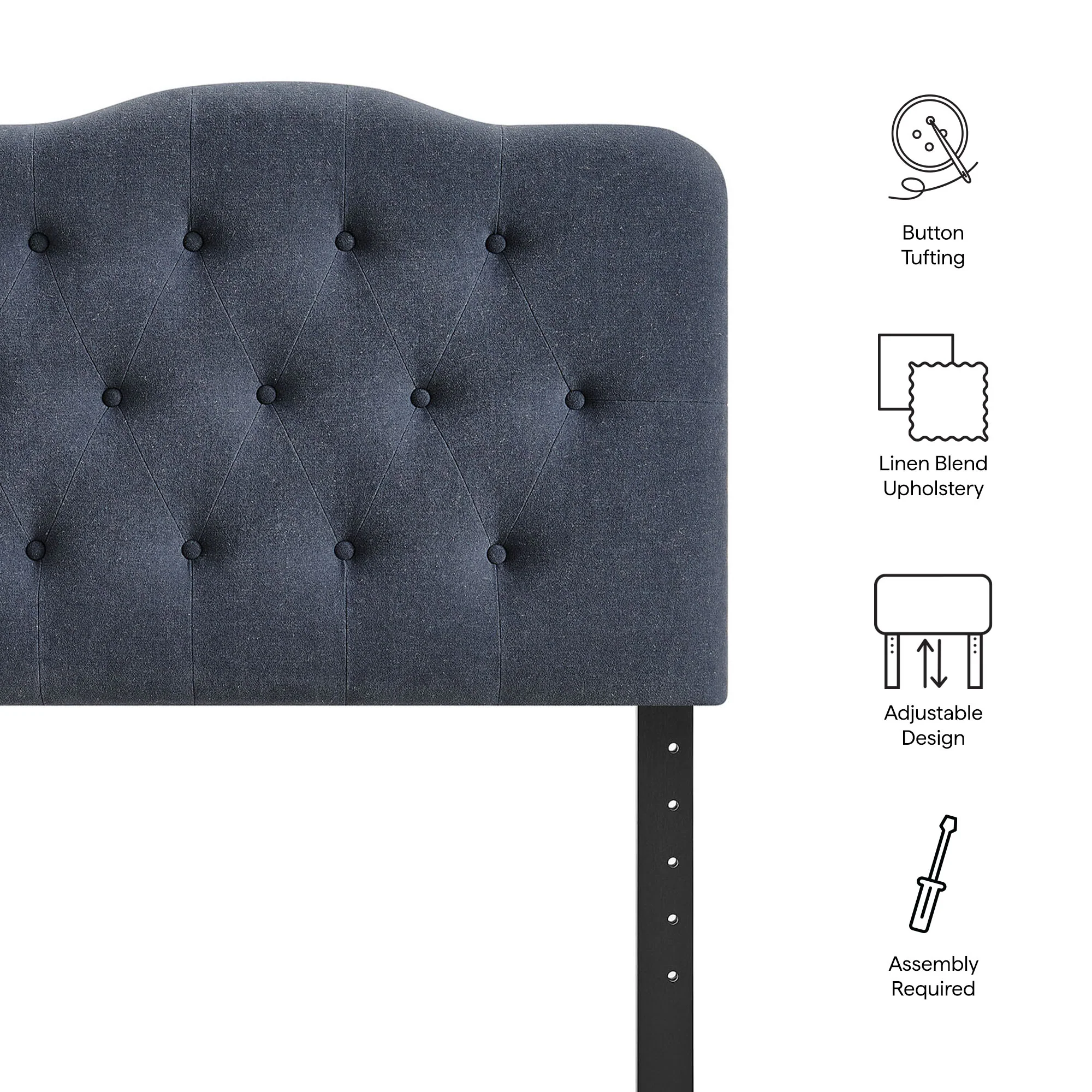 Annabel Premium Linen Blend Twin Headboard by Modway - Image 23