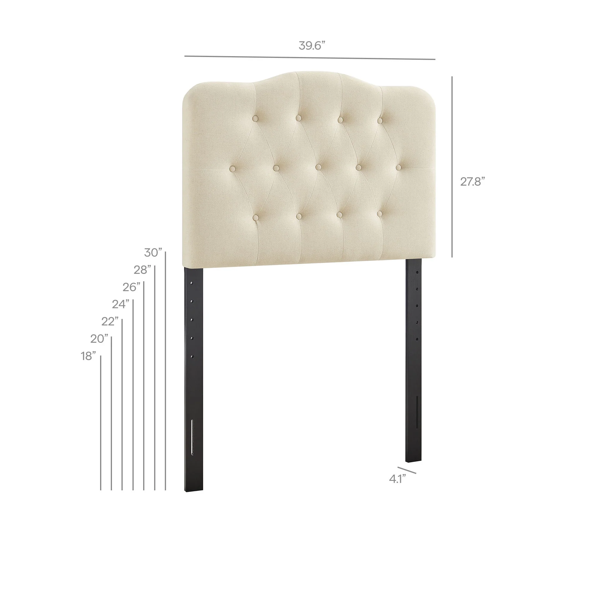 Annabel Premium Linen Blend Twin Headboard by Modway - Image 32