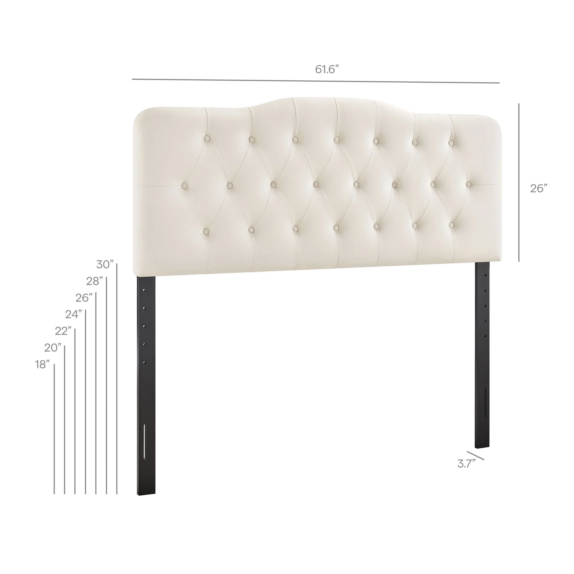 Annabel Stain-Resistant Performance Velvet Queen Headboard by Modway - Image 8
