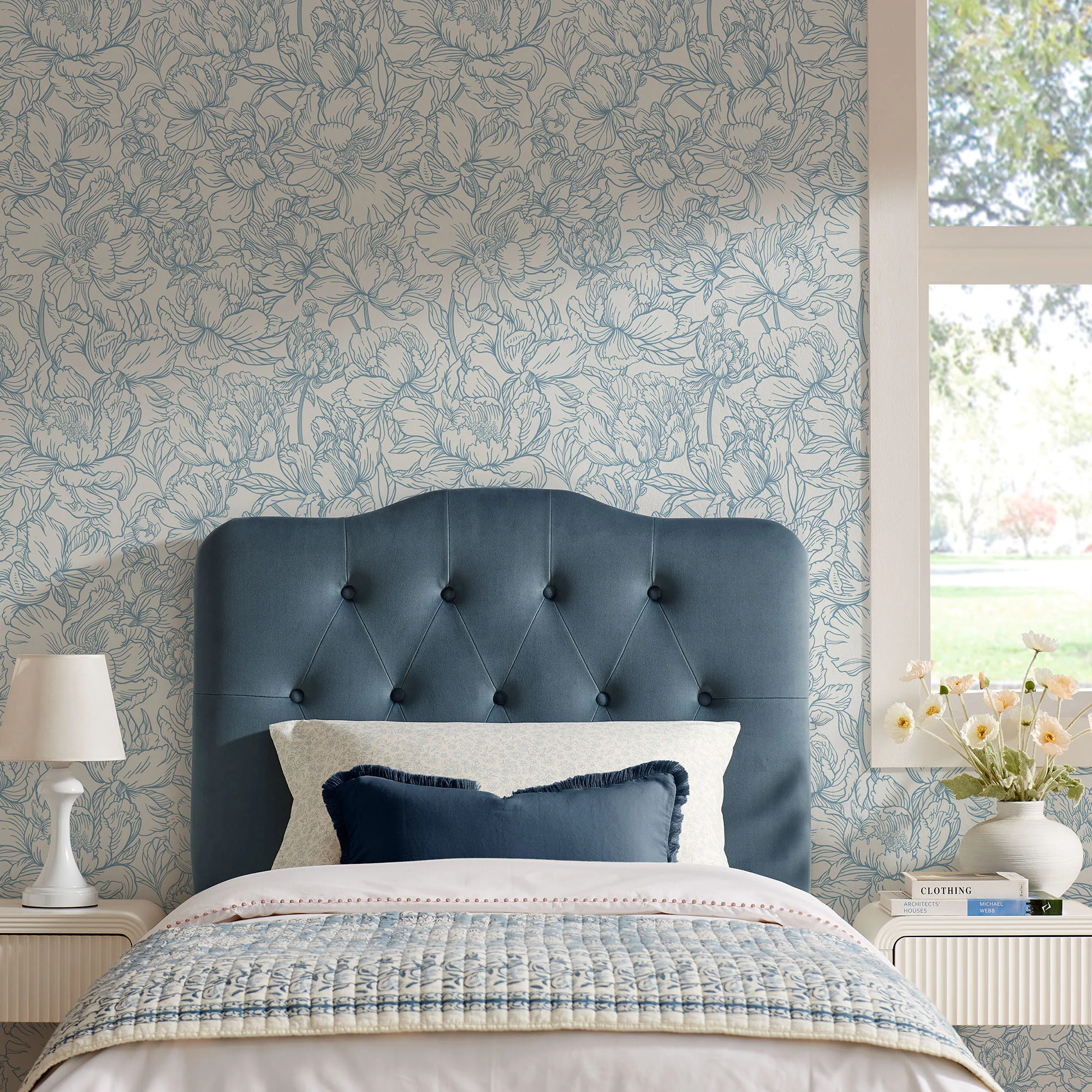 Annabel Stain-Resistant Performance Velvet Twin Headboard by Modway - Image 14