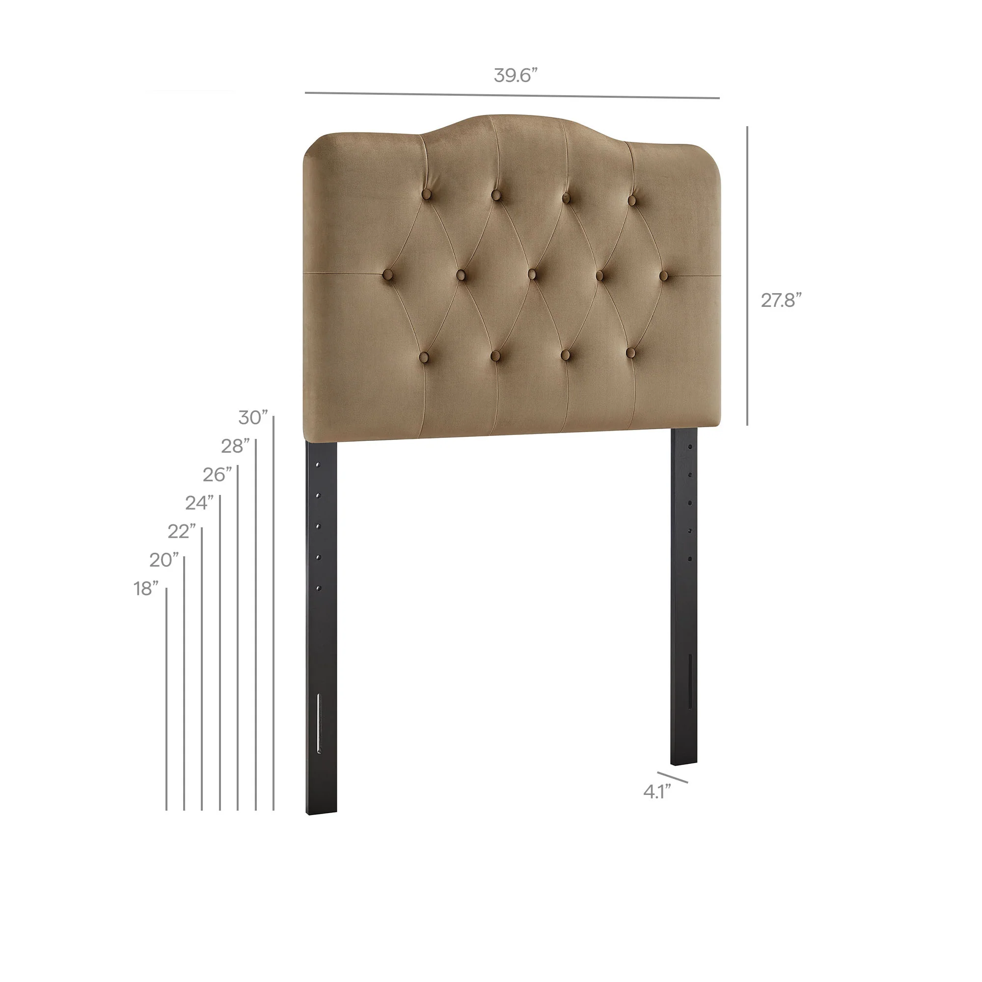Annabel Stain-Resistant Performance Velvet Twin Headboard by Modway - Image 40