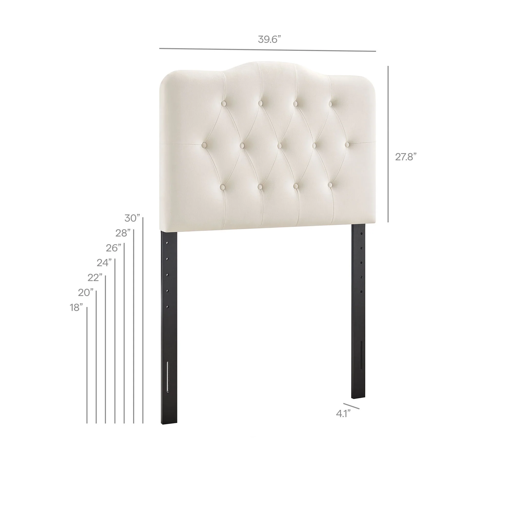 Annabel Stain-Resistant Performance Velvet Twin Headboard by Modway - Image 8