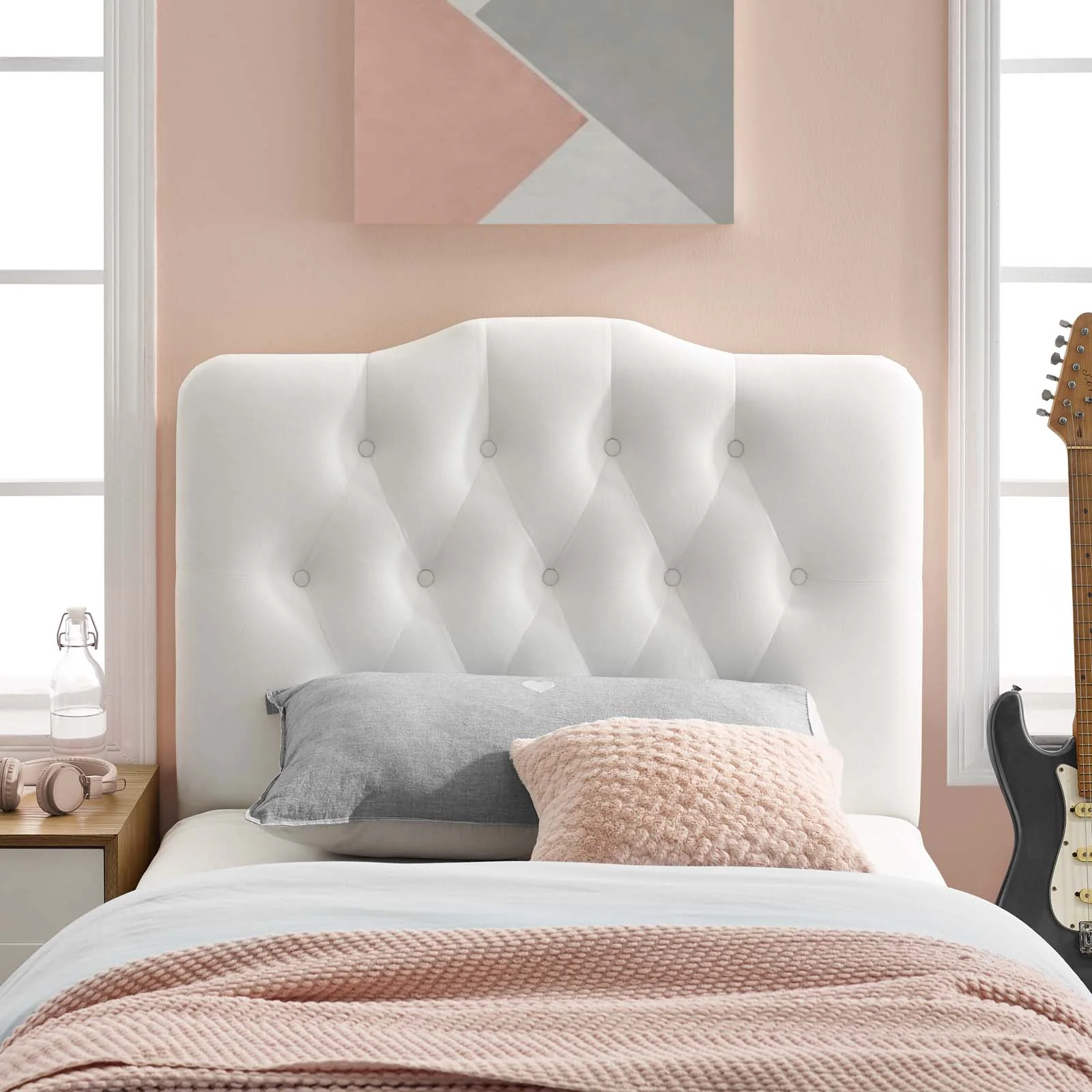 Annabel Twin Diamond Tufted Performance Velvet Headboard By Modway - MOD-6126 - Image 8