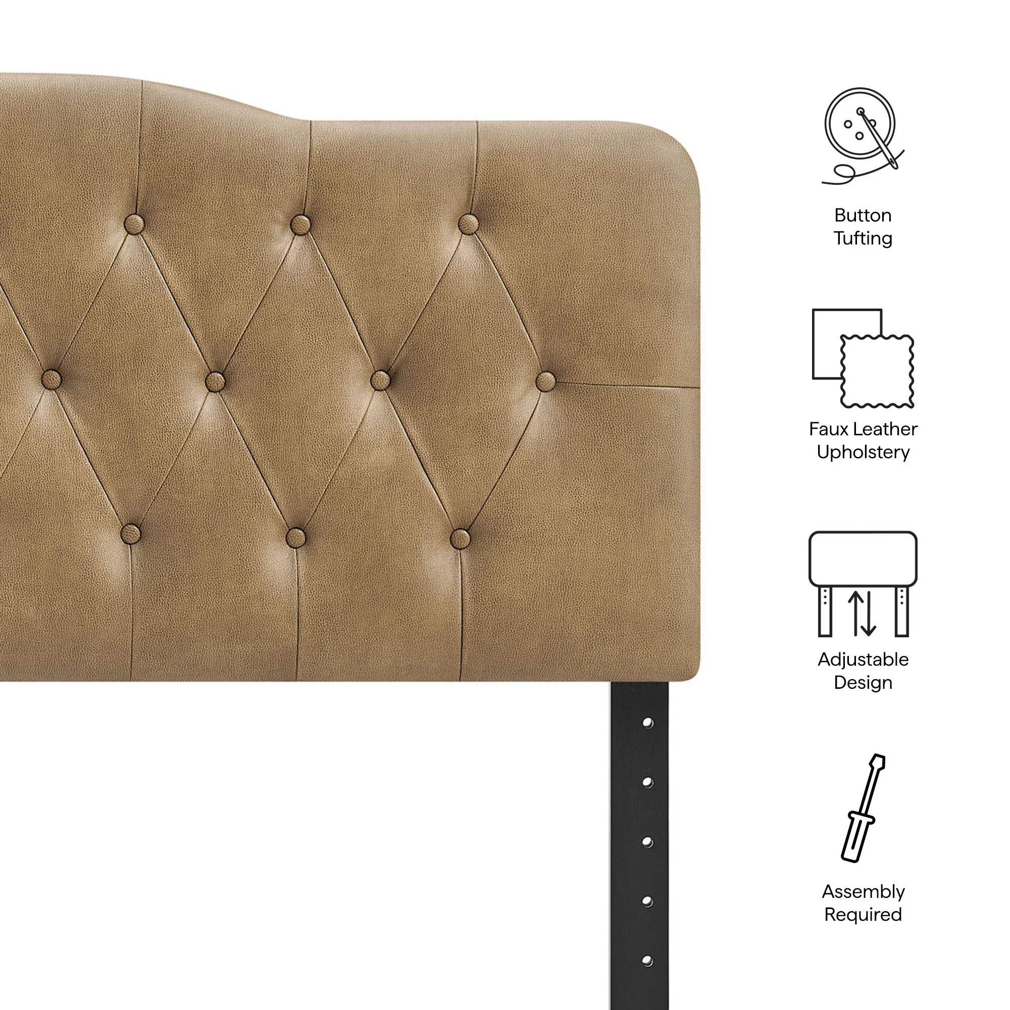 Annabel Vegan Leather King Headboard by Modway - Image 15