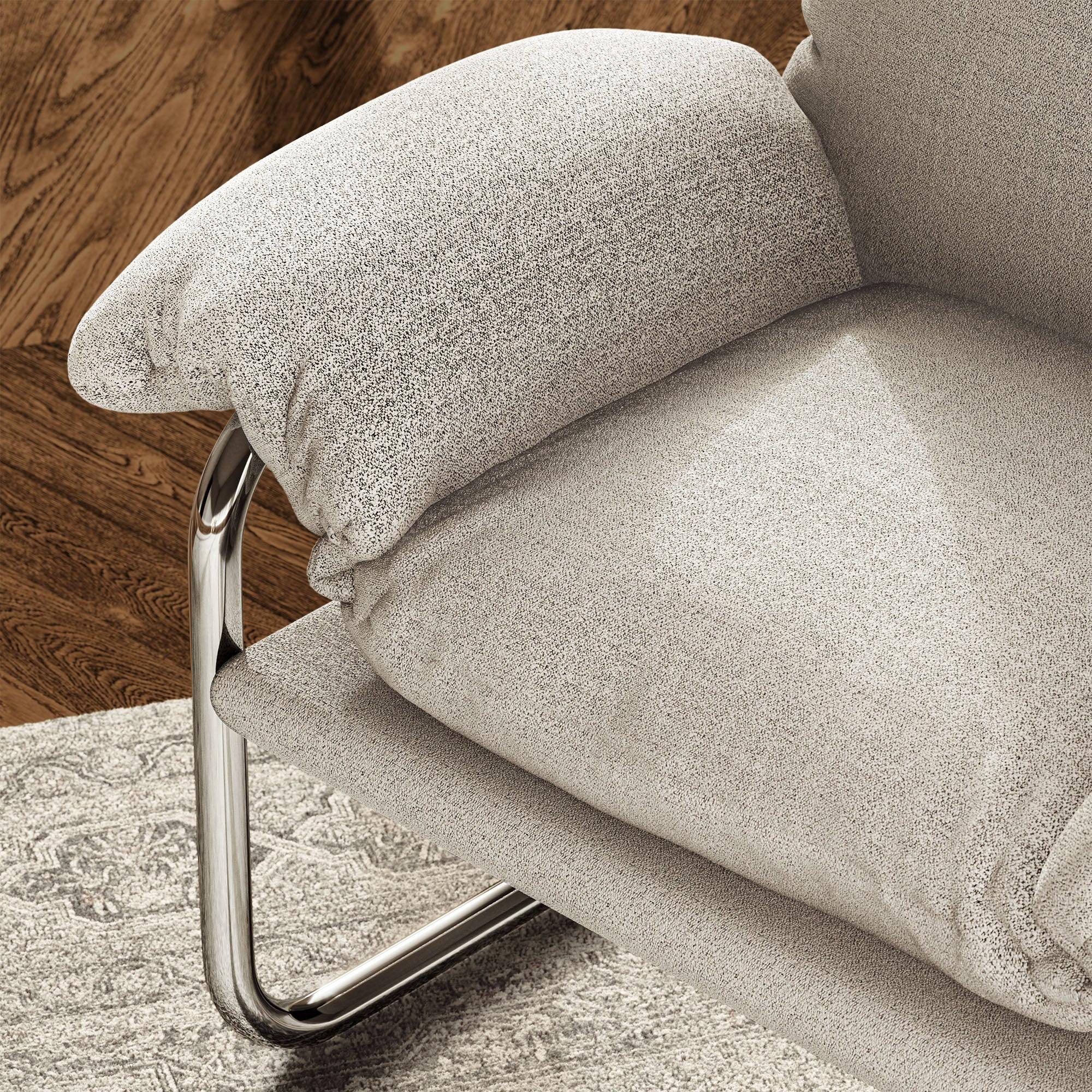Ansel Boucle Fabric Accent Chair by Modway - Image 15