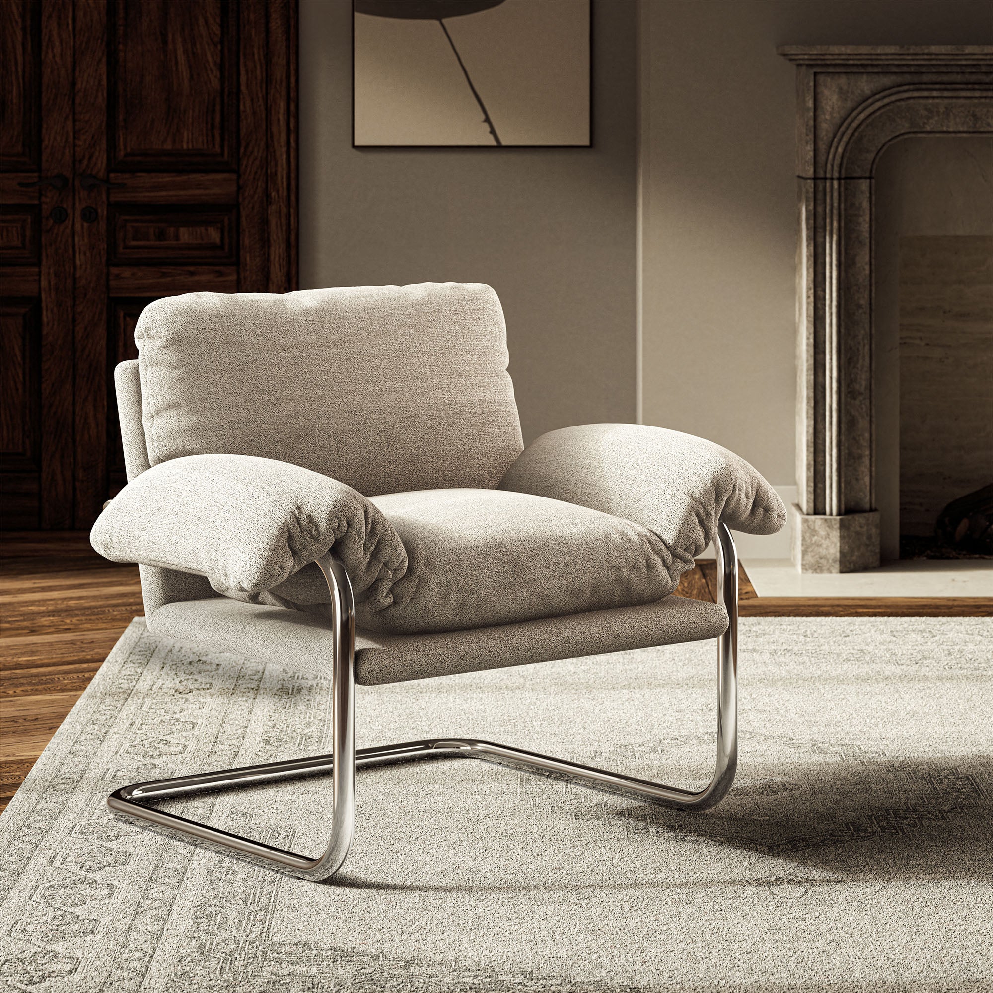Ansel Boucle Fabric Accent Chair by Modway - Image 16