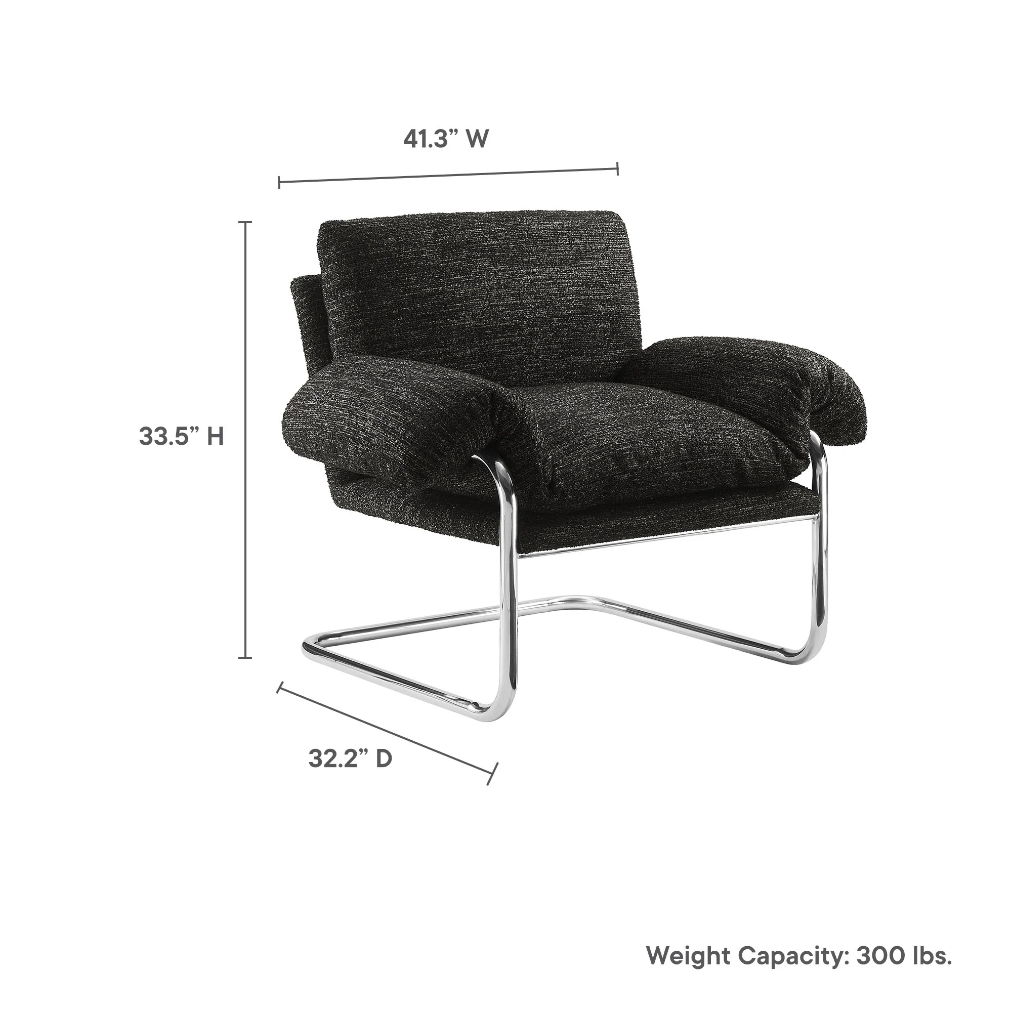 Ansel Boucle Fabric Accent Chair by Modway - Image 9
